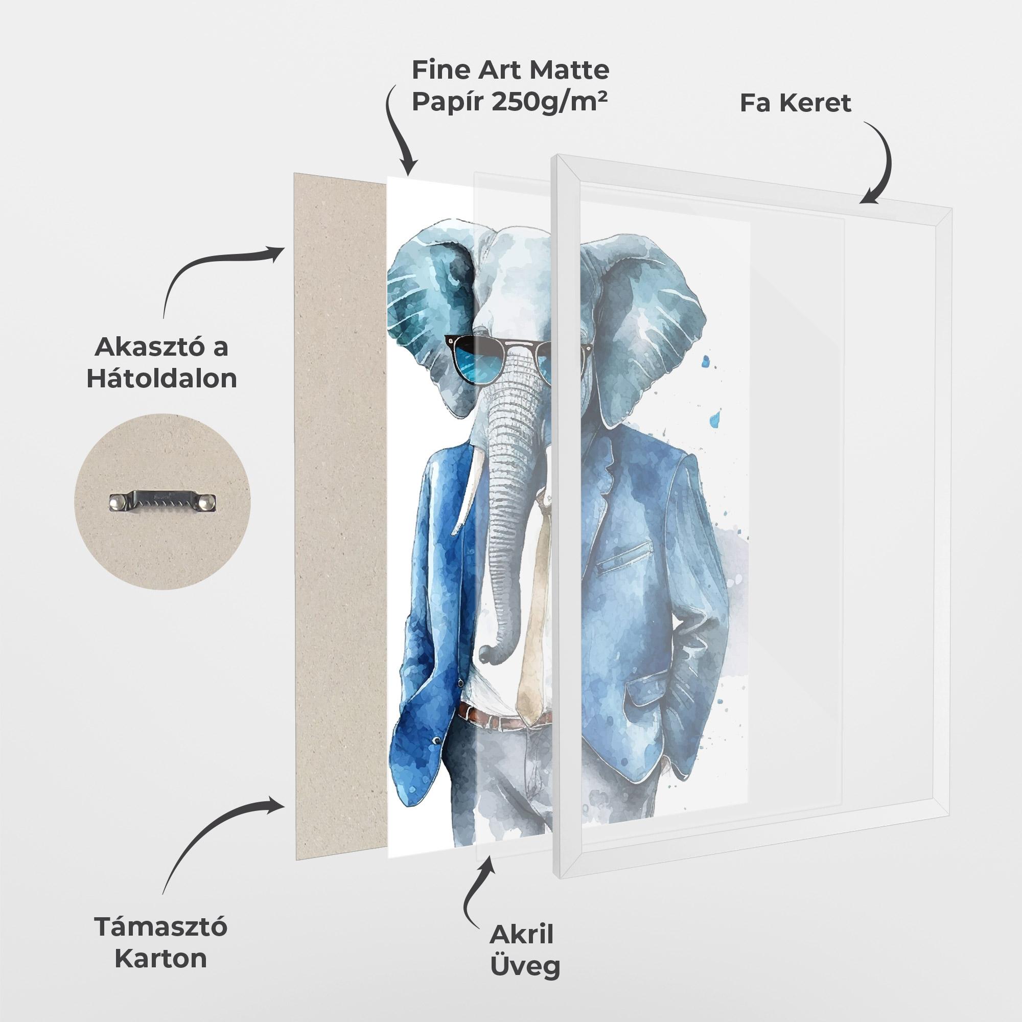 Keretezett Poszter Bussiness Elephant mockup 1