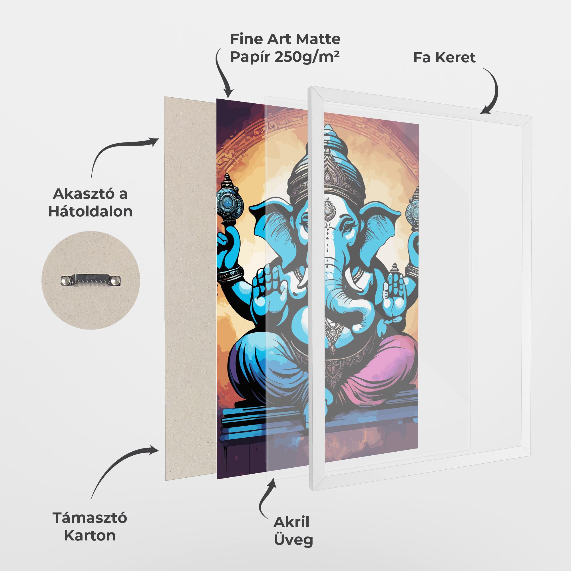 Keretezett Poszter Colorful Chaturthi mockup 1