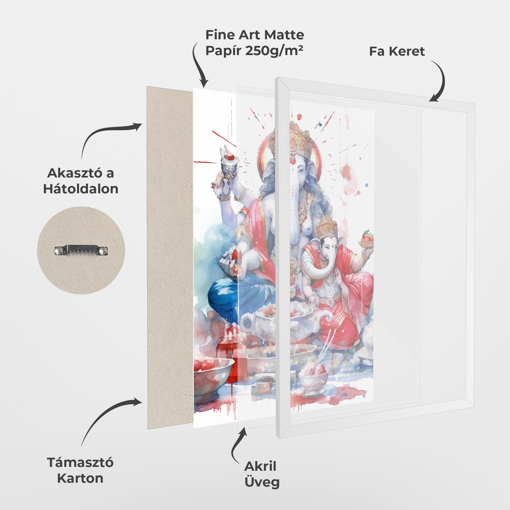 Keretezett Poszter Durga Puja Festival mockup 1