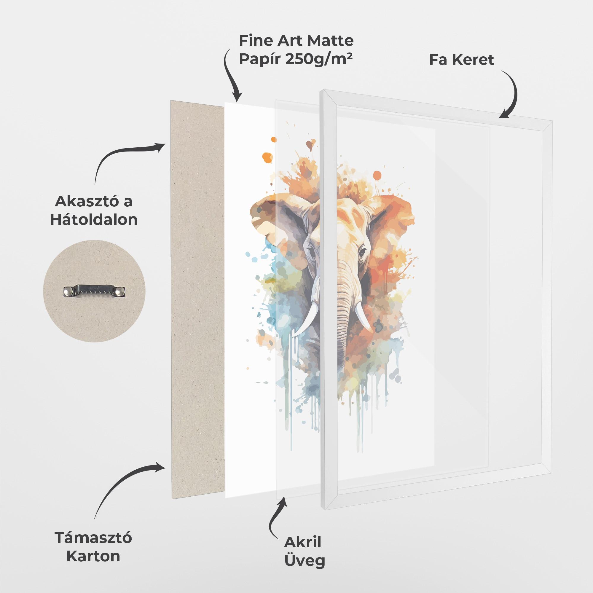 Keretezett Poszter Safari Animal Art mockup 1