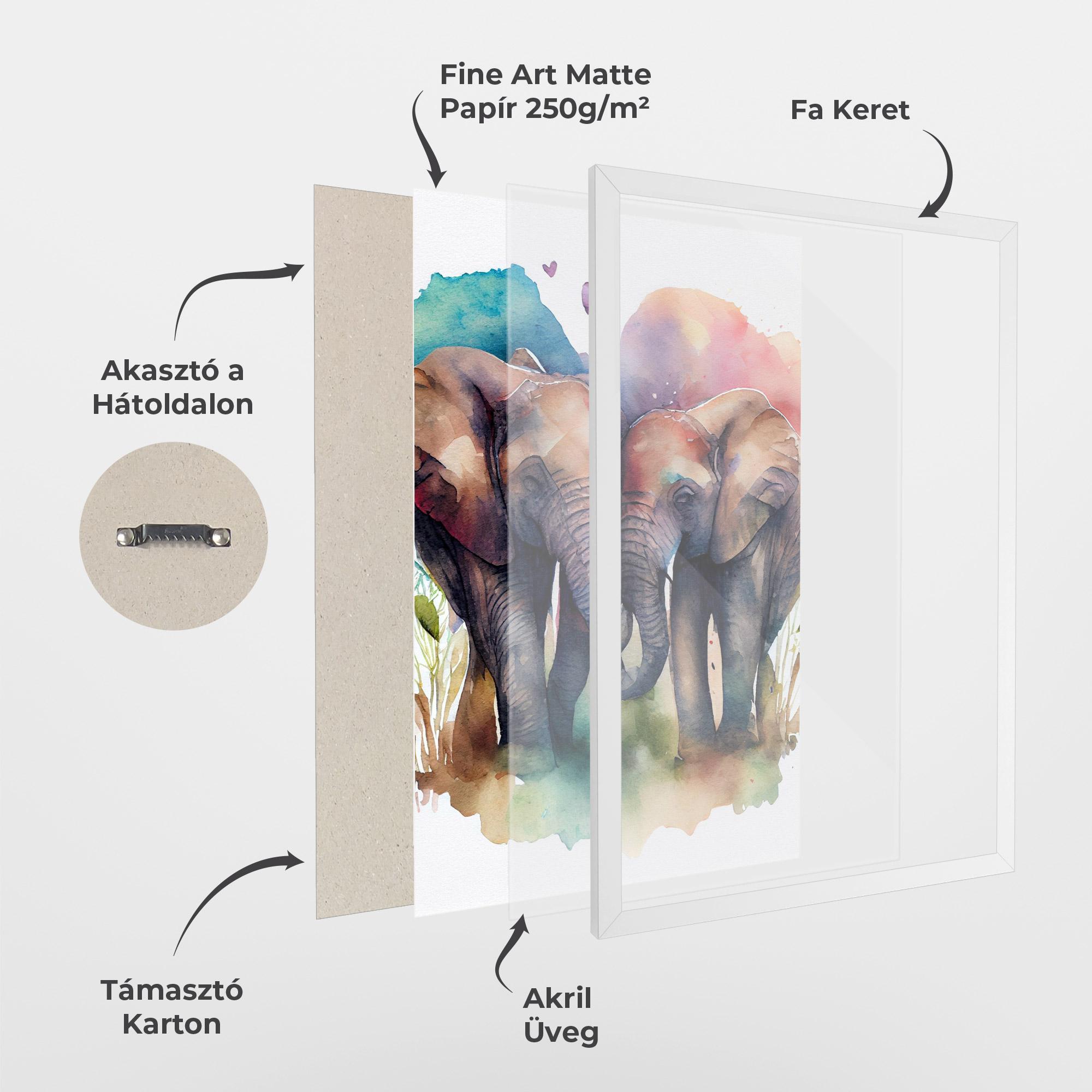 Keretezett Poszter Watercolor Love mockup 1