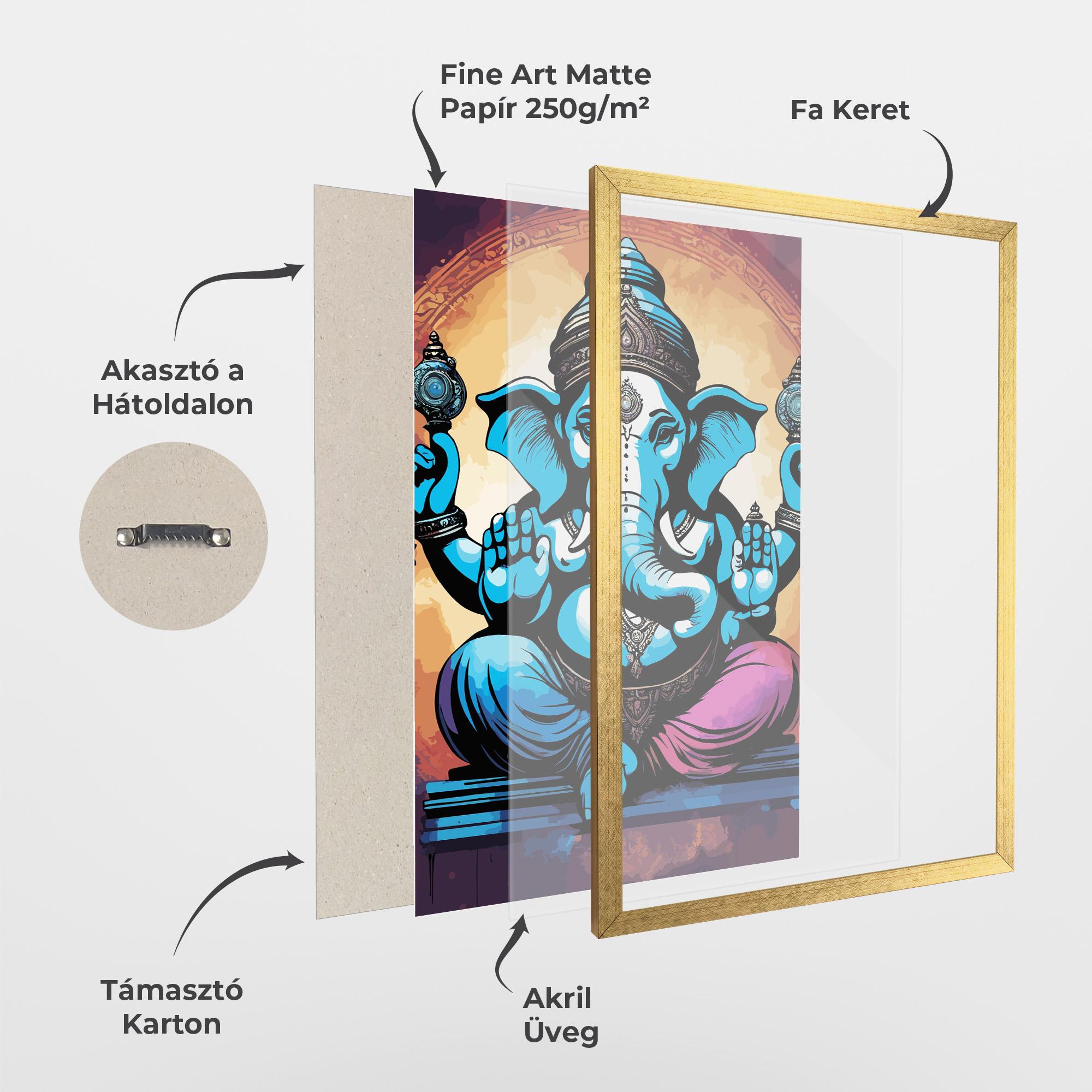 Keretezett Poszter Colorful Chaturthi mockup 1