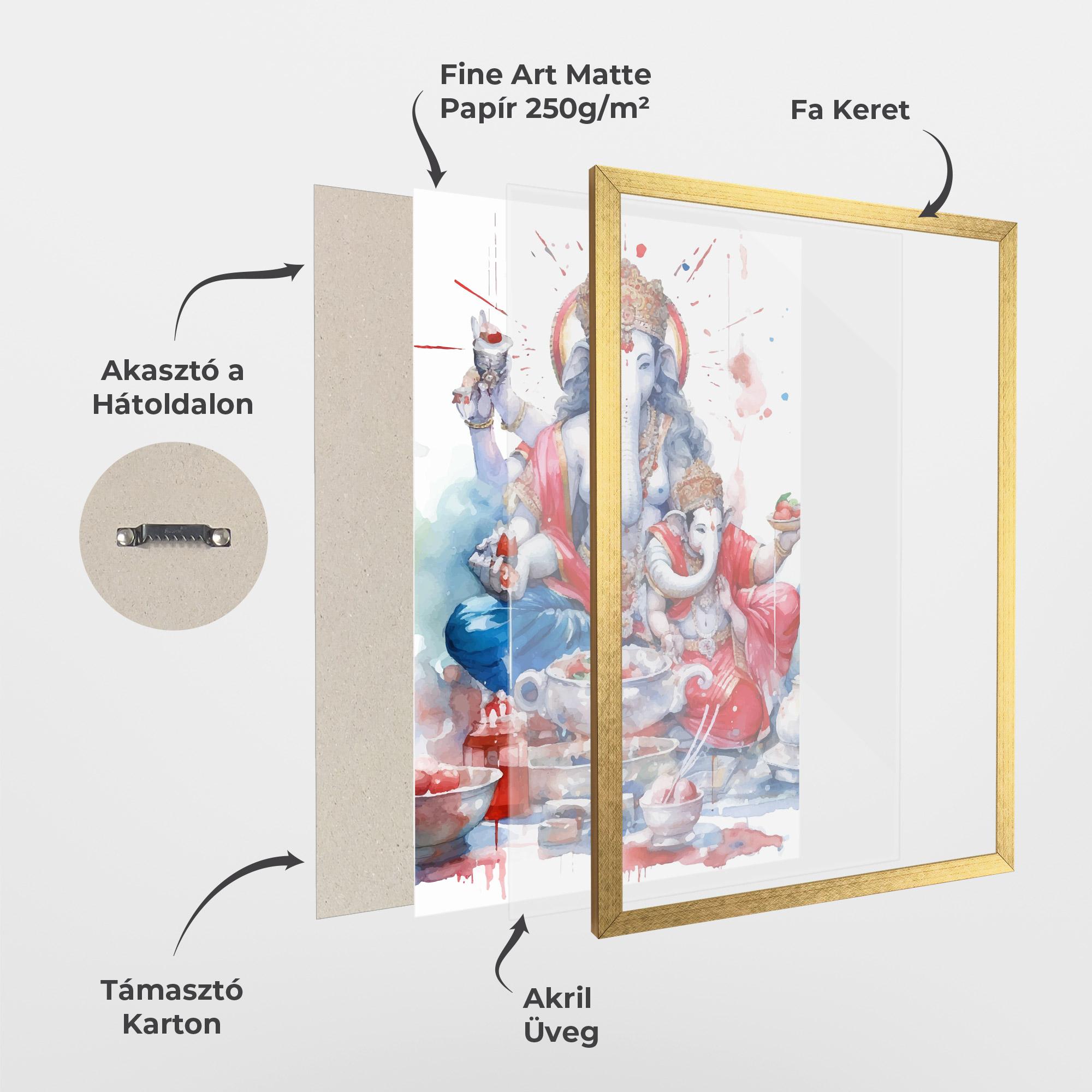 Keretezett Poszter Durga Puja Festival mockup 1