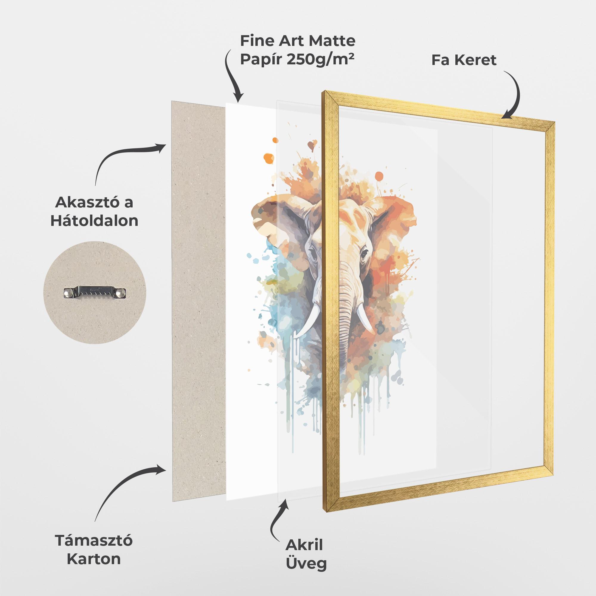 Keretezett Poszter Safari Animal Art mockup 1