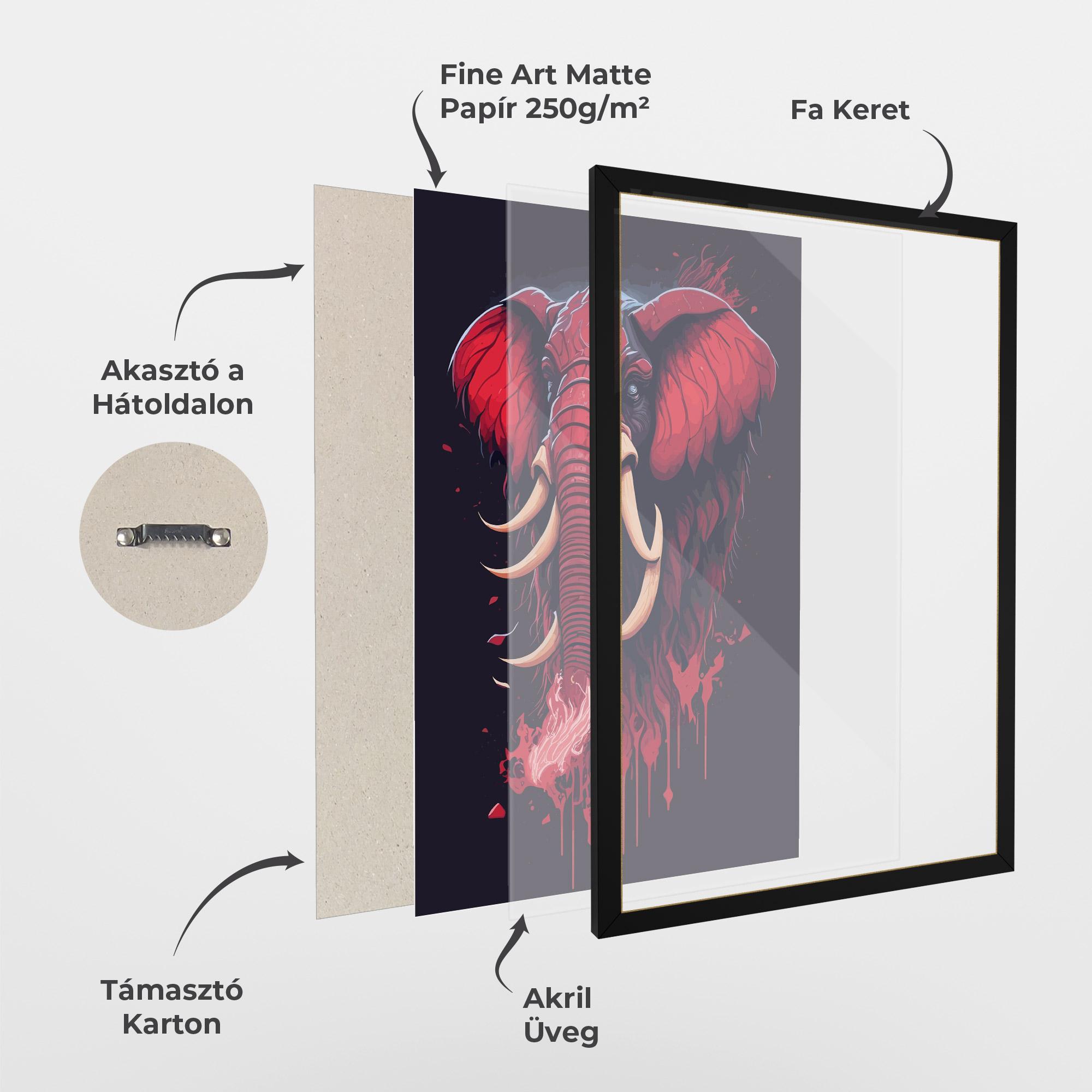 Keretezett Poszter Bloody Elephant mockup 1