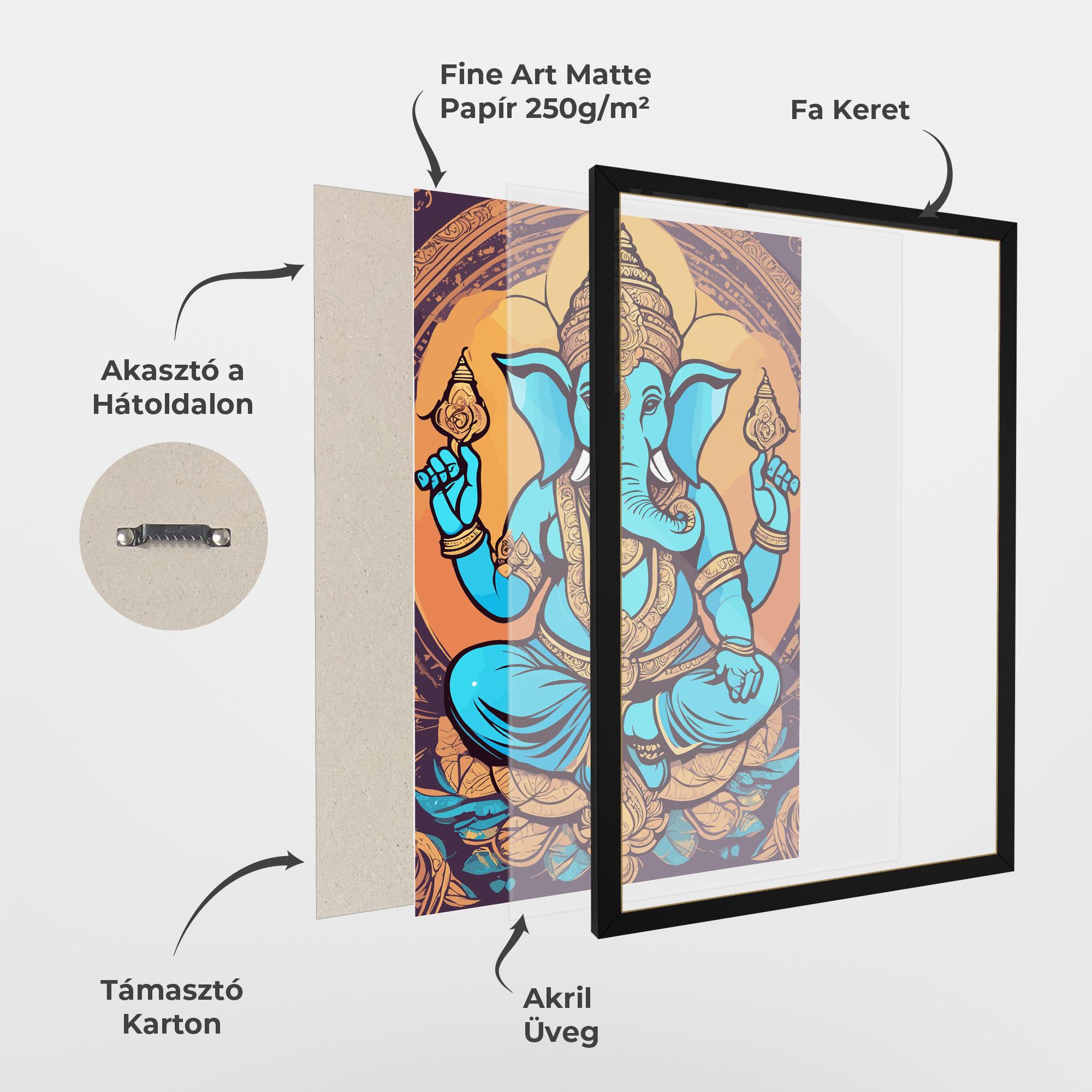 Keretezett Poszter Blue Elephant mockup 1