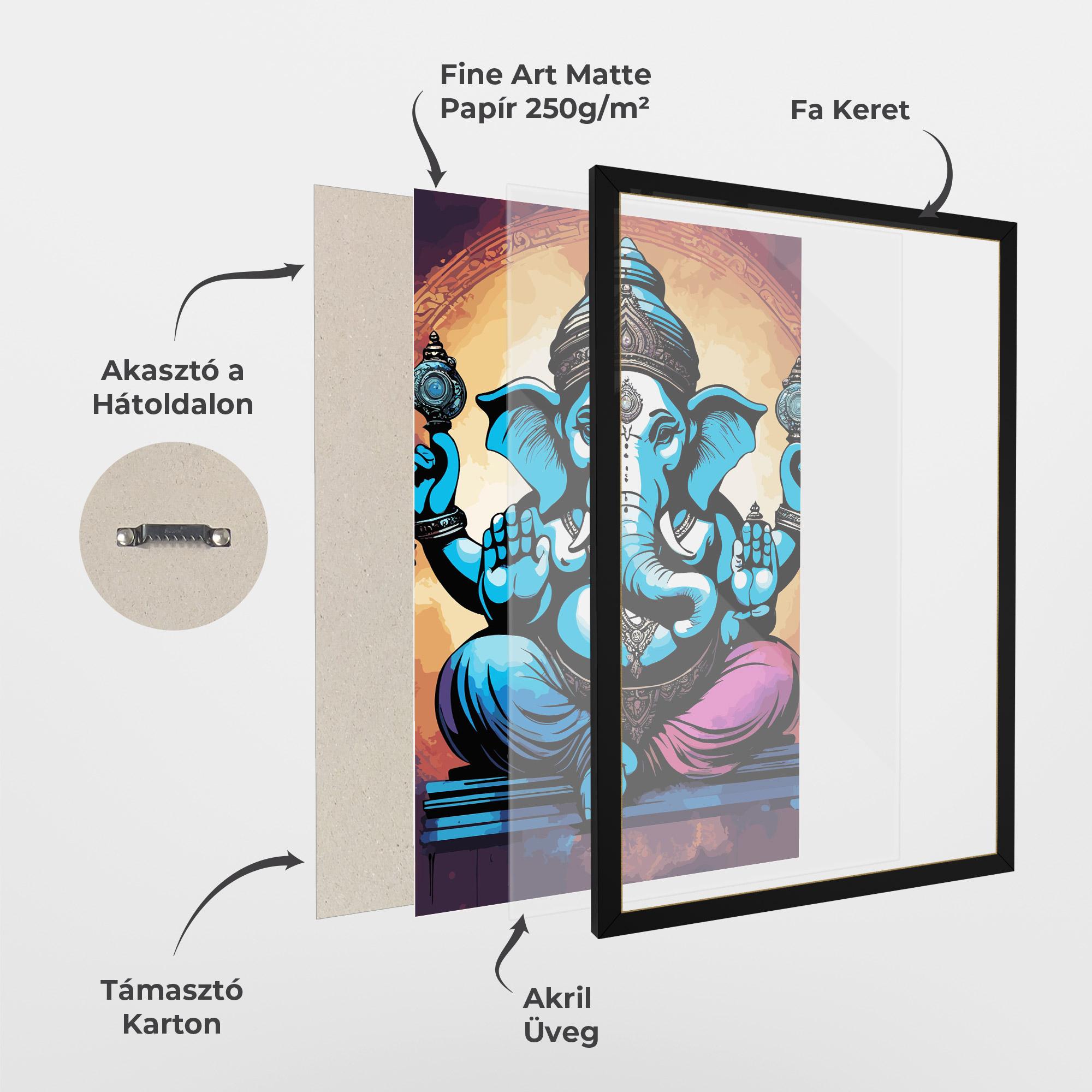 Keretezett Poszter Colorful Chaturthi mockup 1