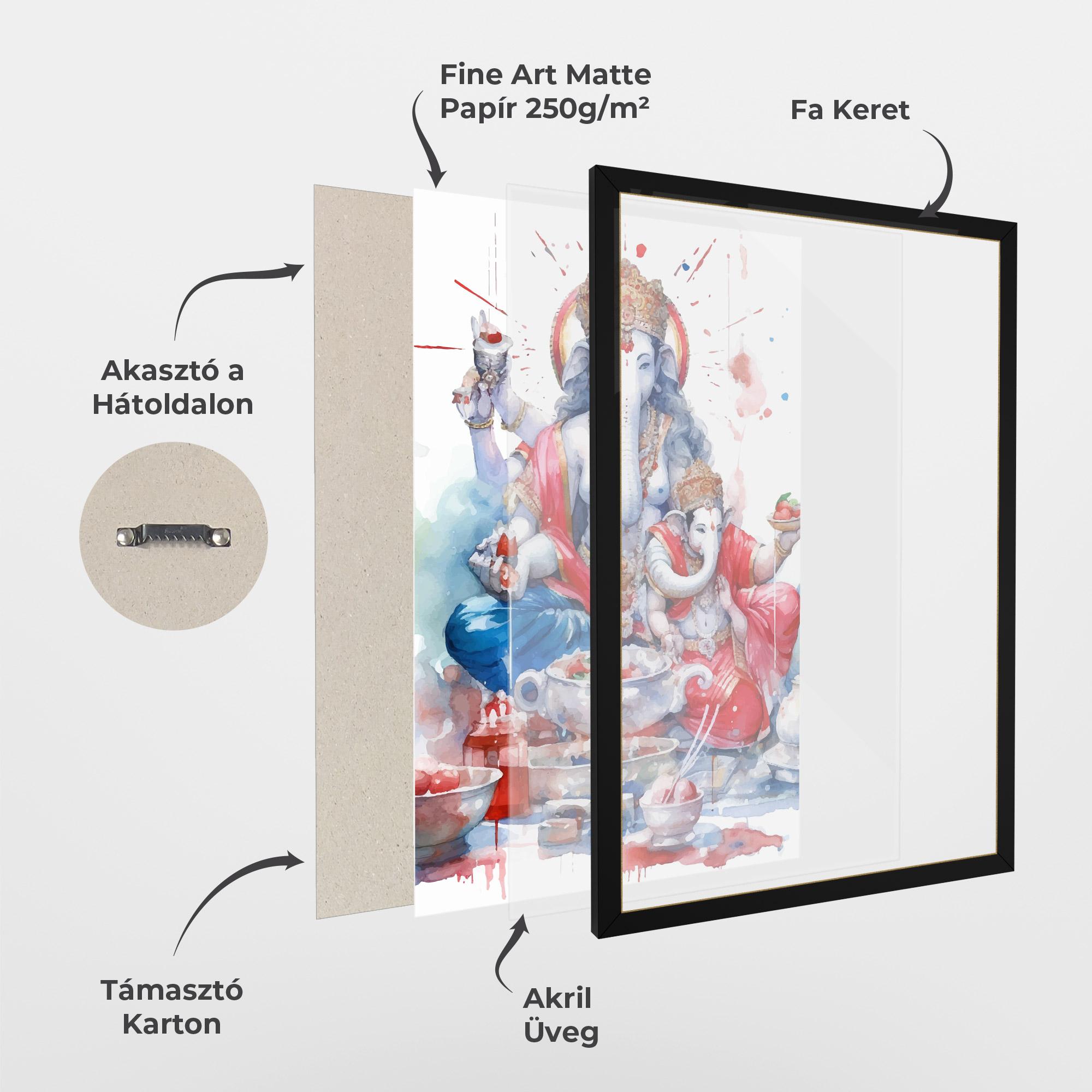 Keretezett Poszter Durga Puja Festival mockup 1