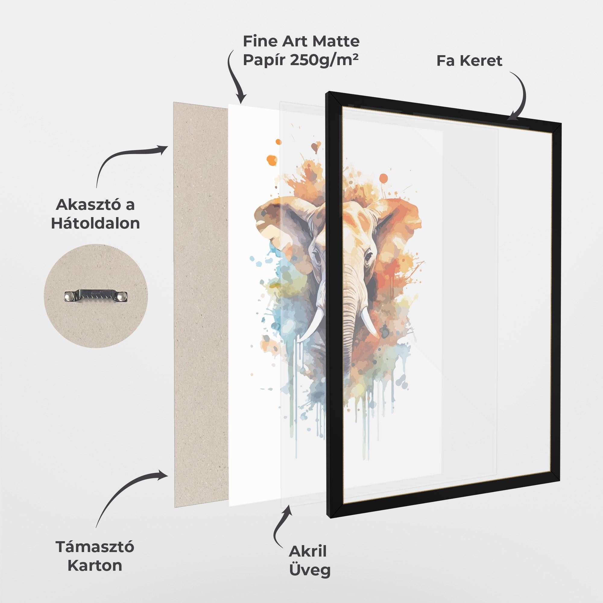 Keretezett Poszter Safari Animal Art mockup 1