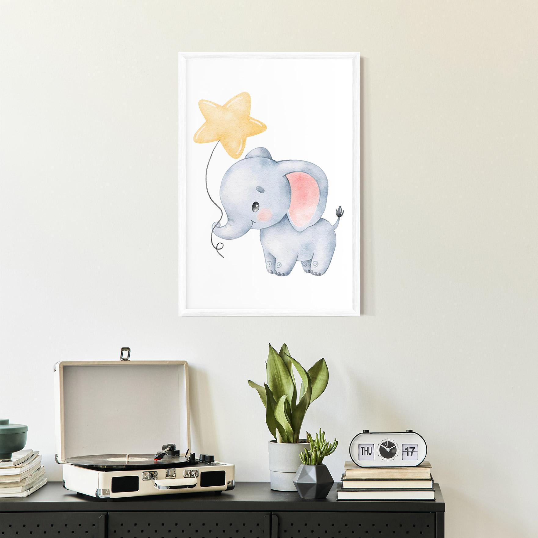 Keretezett Poszter Baby Elephant Kids mockup 2
