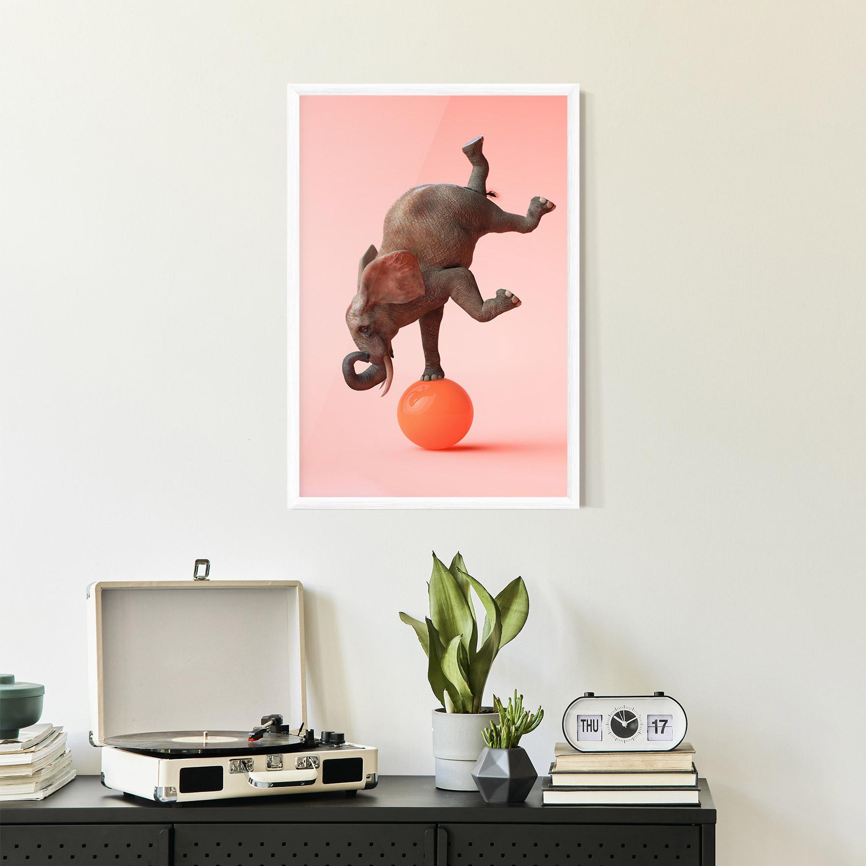 Keretezett Poszter Ball Elephant mockup 2