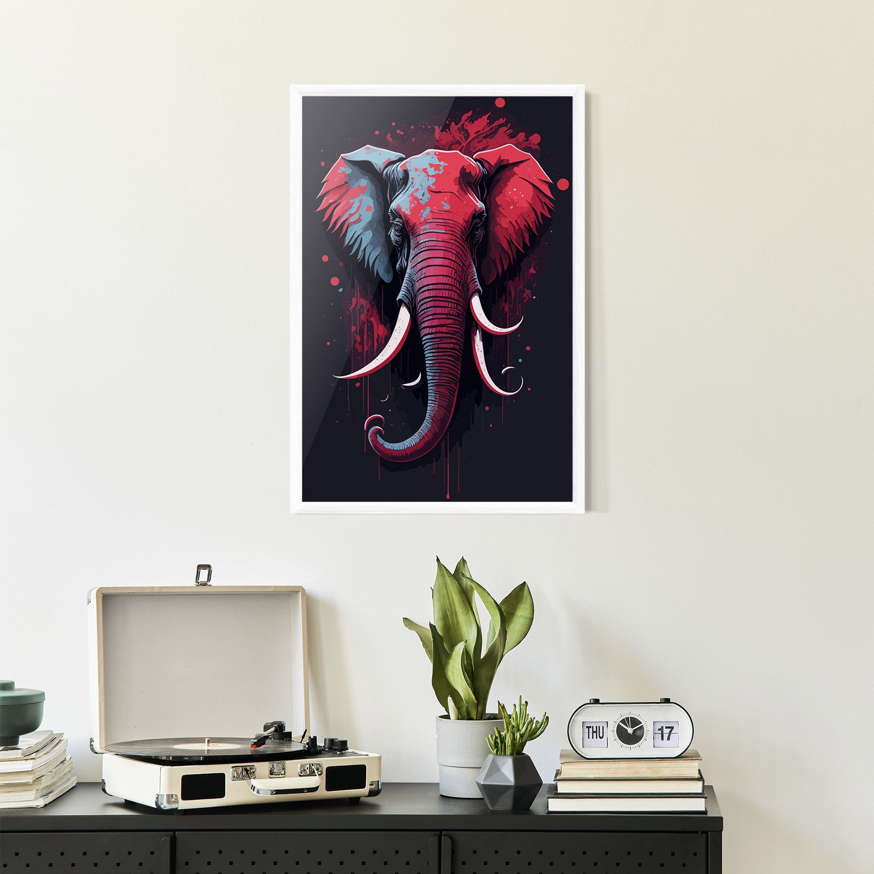 Red Blue Elephant mockup 2