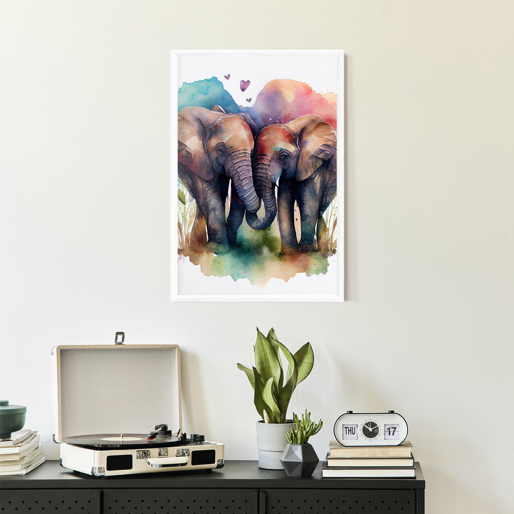 Keretezett Poszter Watercolor Love mockup 2
