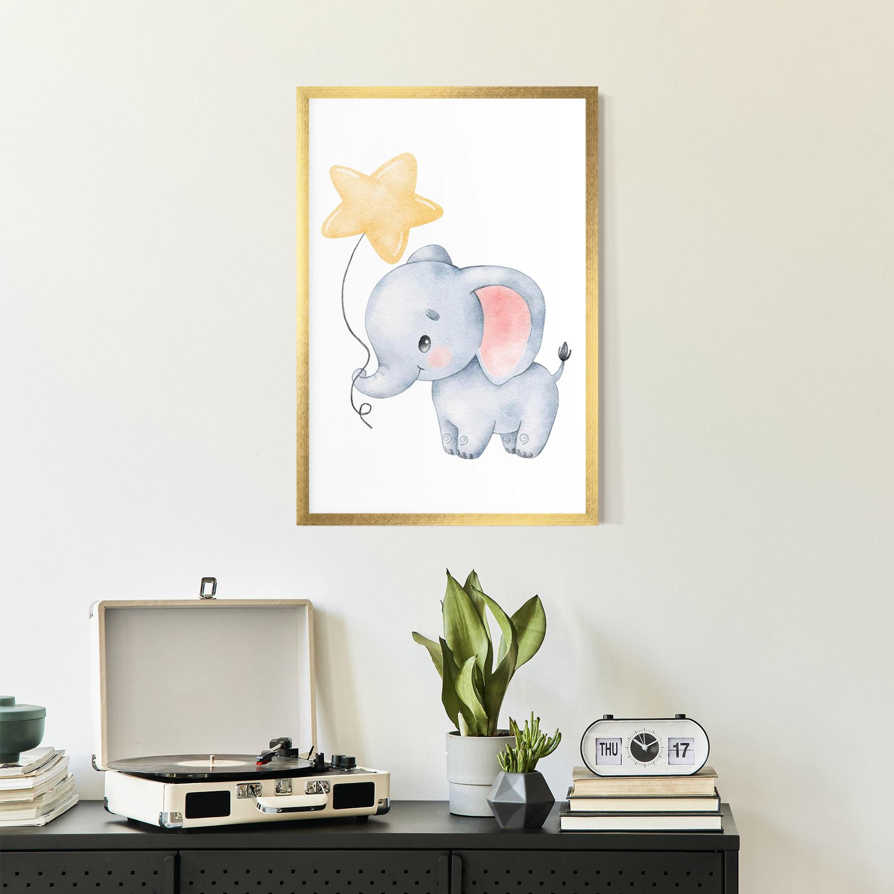 Keretezett Poszter Baby Elephant Kids mockup 2