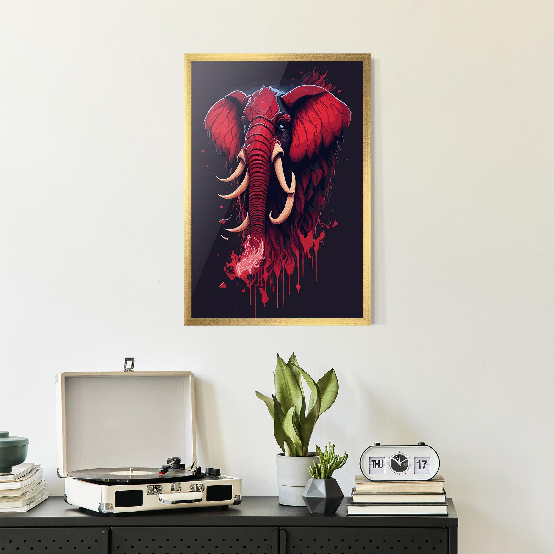 Keretezett Poszter Bloody Elephant mockup 2