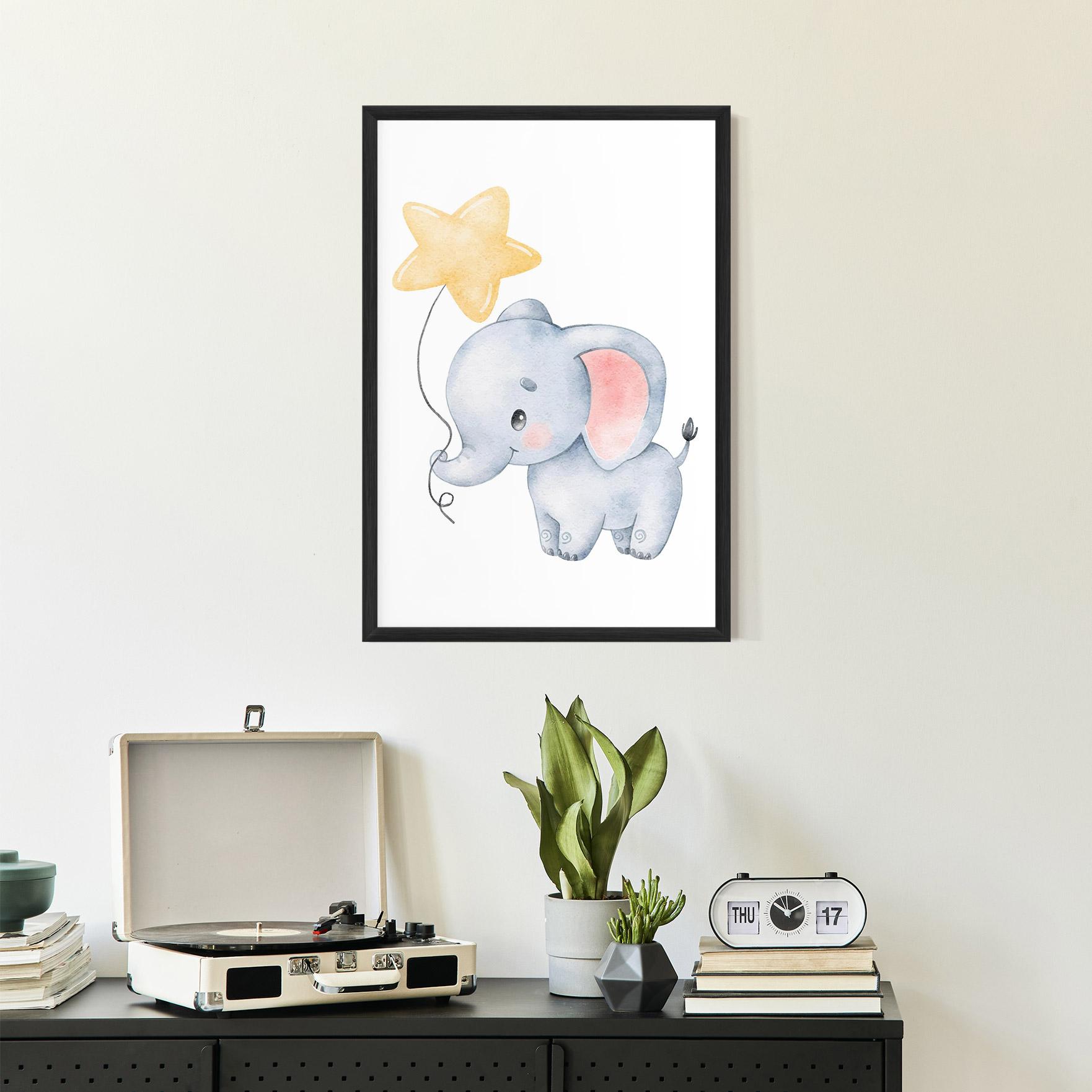 Keretezett Poszter Baby Elephant Kids mockup 2