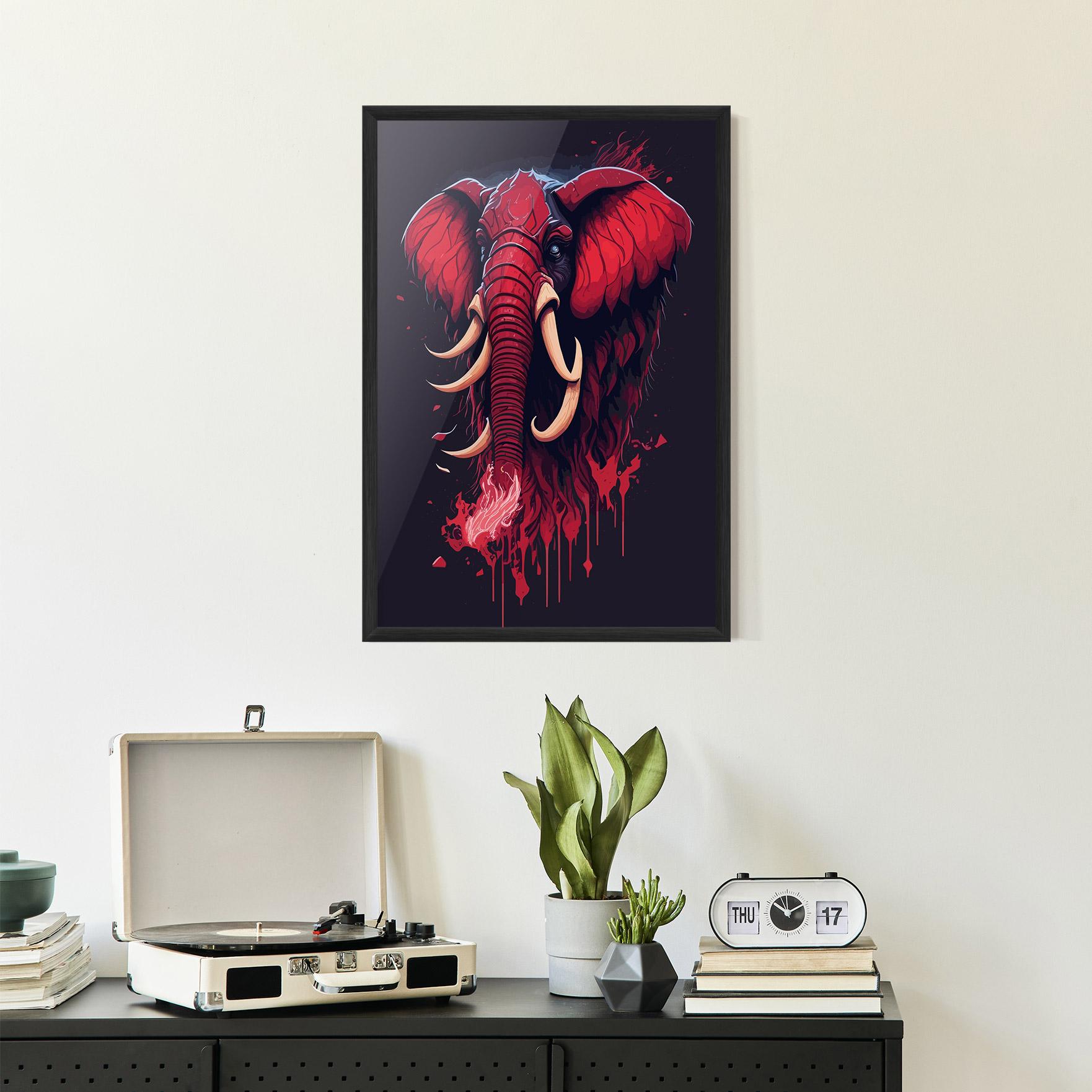 Keretezett Poszter Bloody Elephant mockup 2
