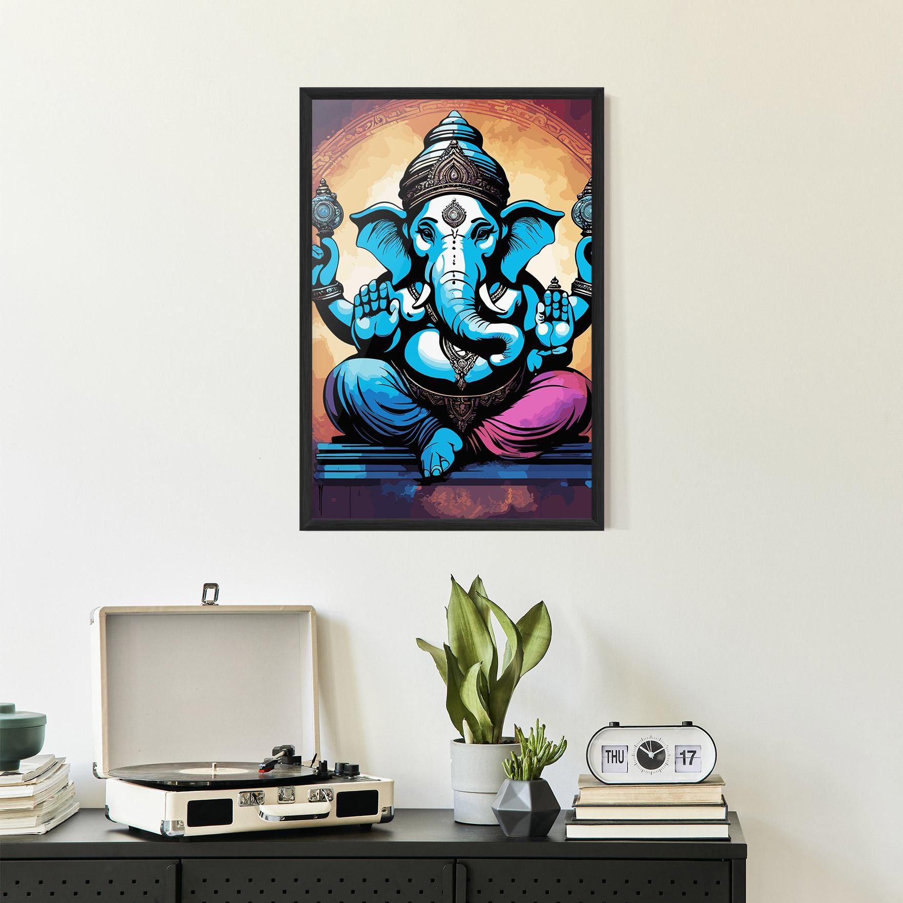Keretezett Poszter Colorful Chaturthi mockup 2