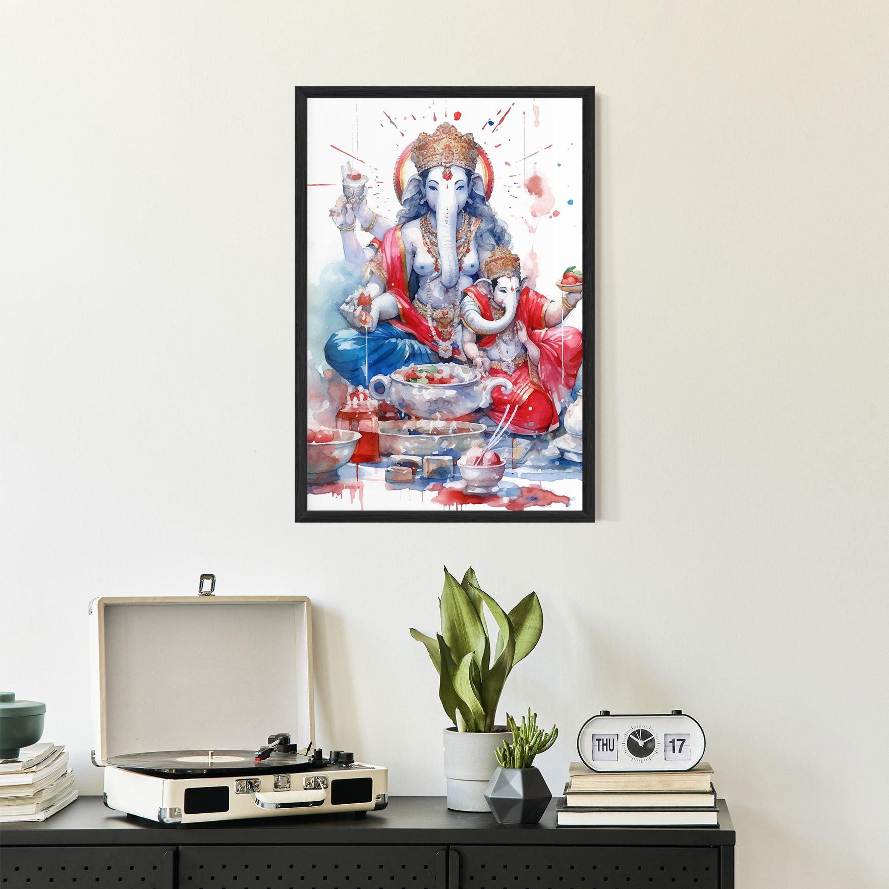 Keretezett Poszter Durga Puja Festival mockup 2