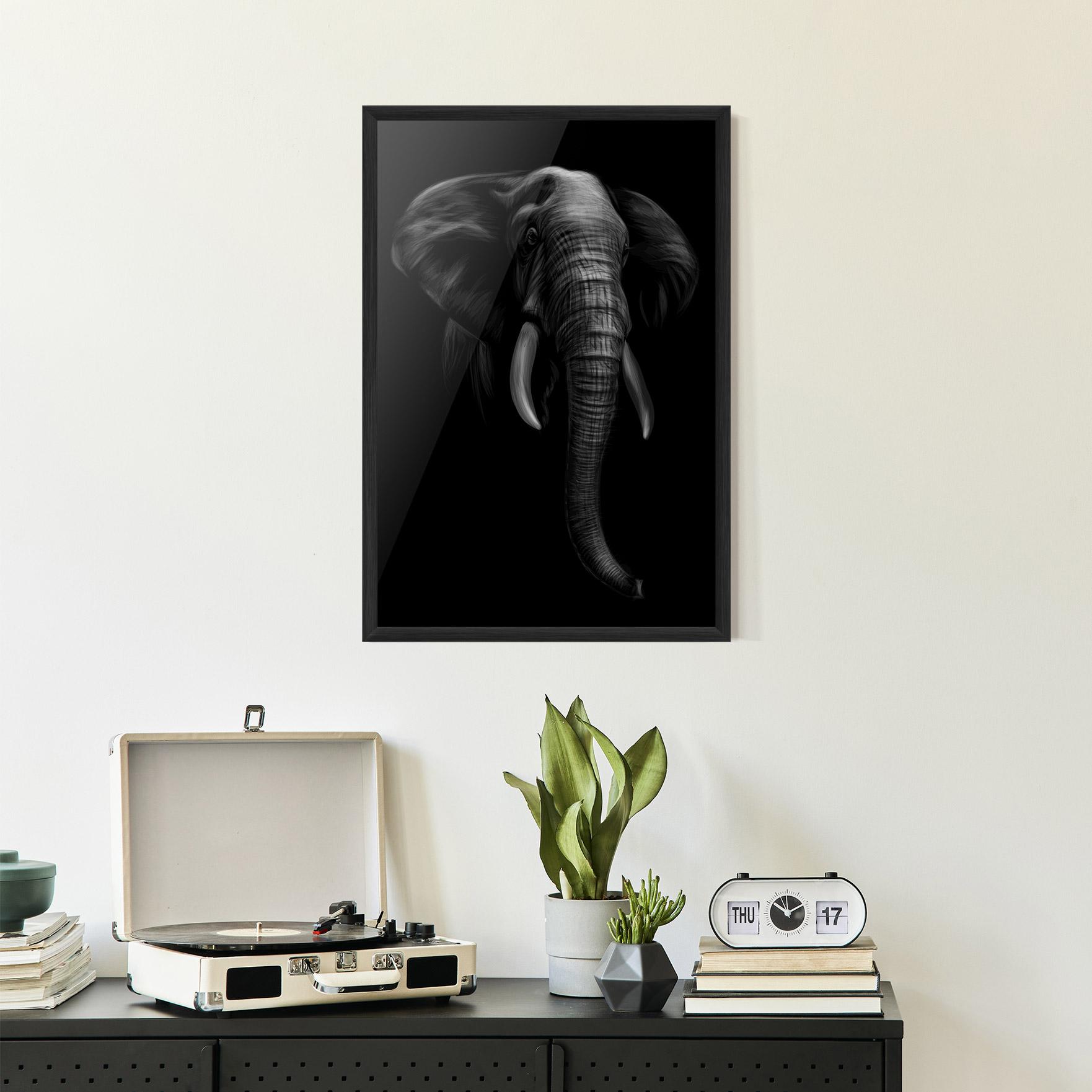 Keretezett Poszter Elephant Head mockup 2