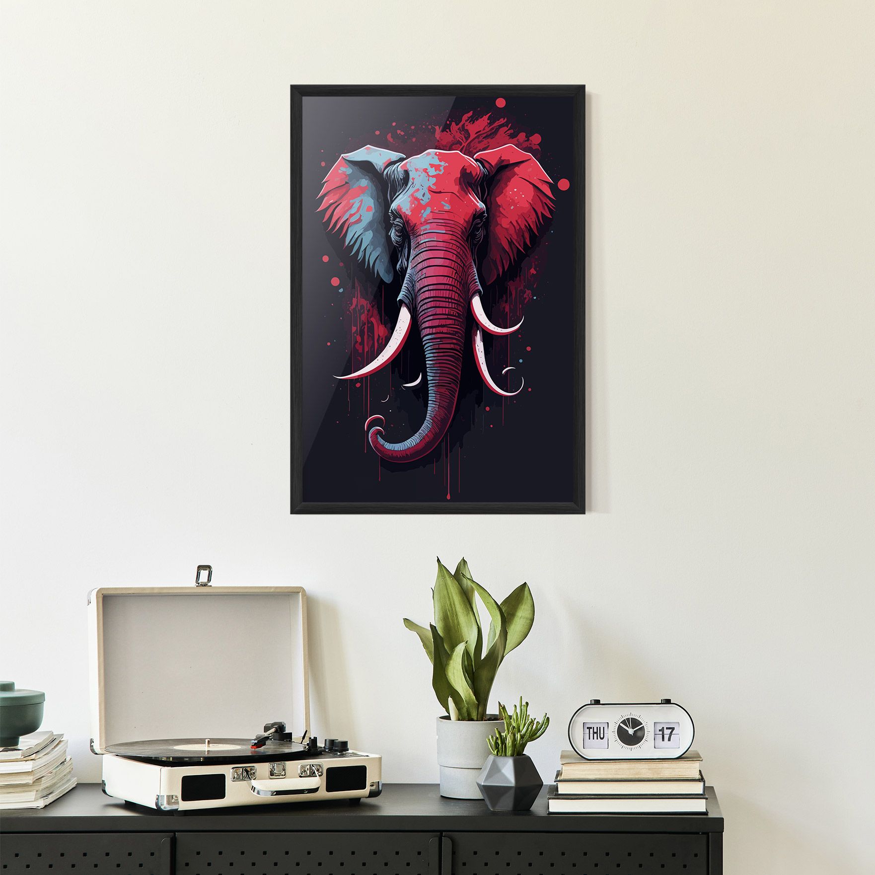 Red Blue Elephant mockup 2