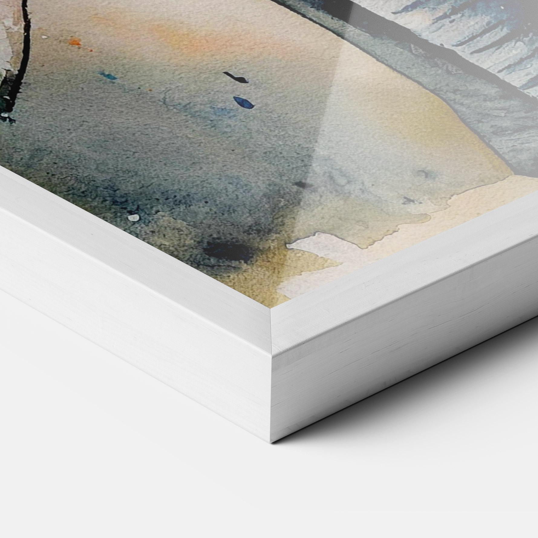 Keretezett Poszter Watercolor Elephant Art mockup 3