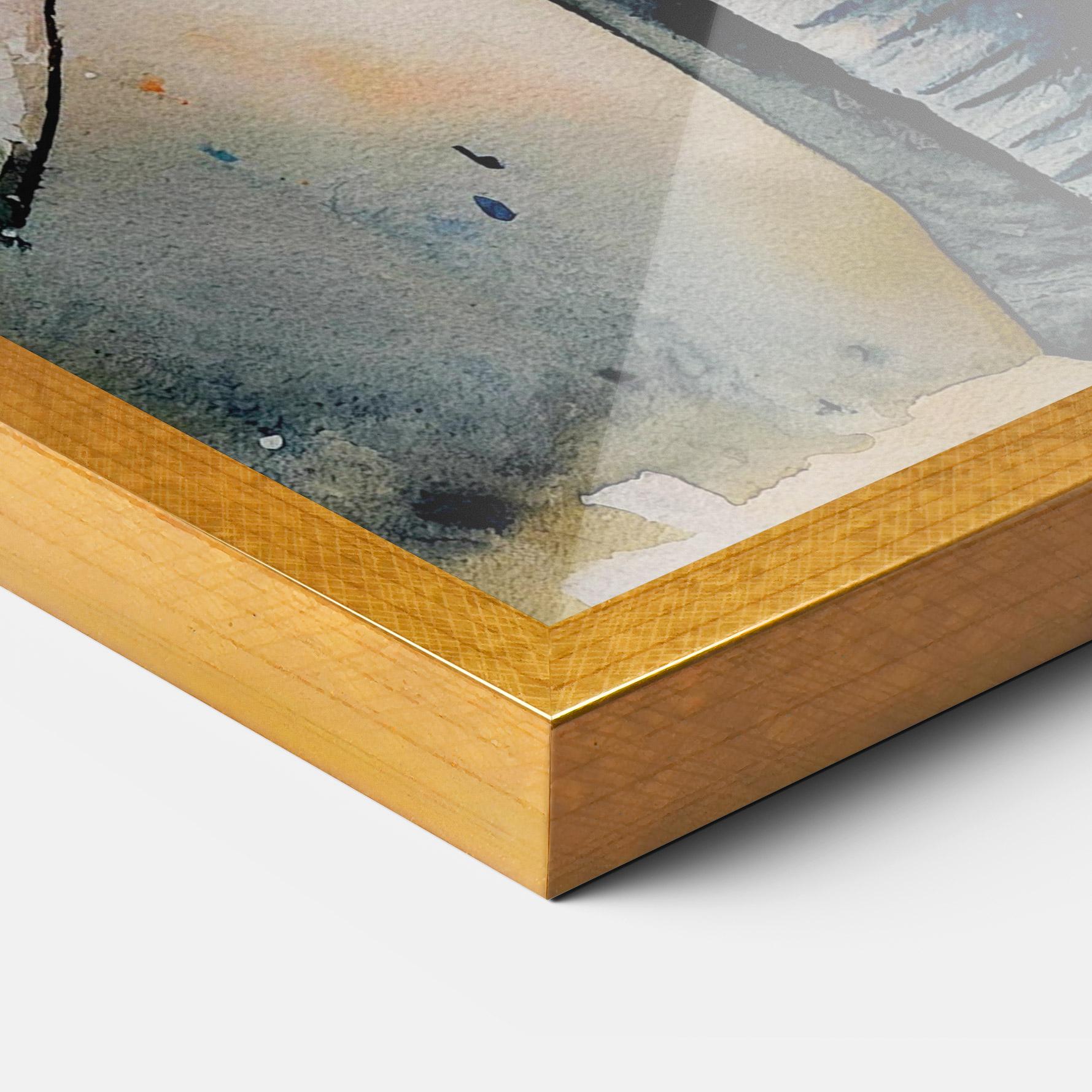 Keretezett Poszter Watercolor Elephant Art mockup 3