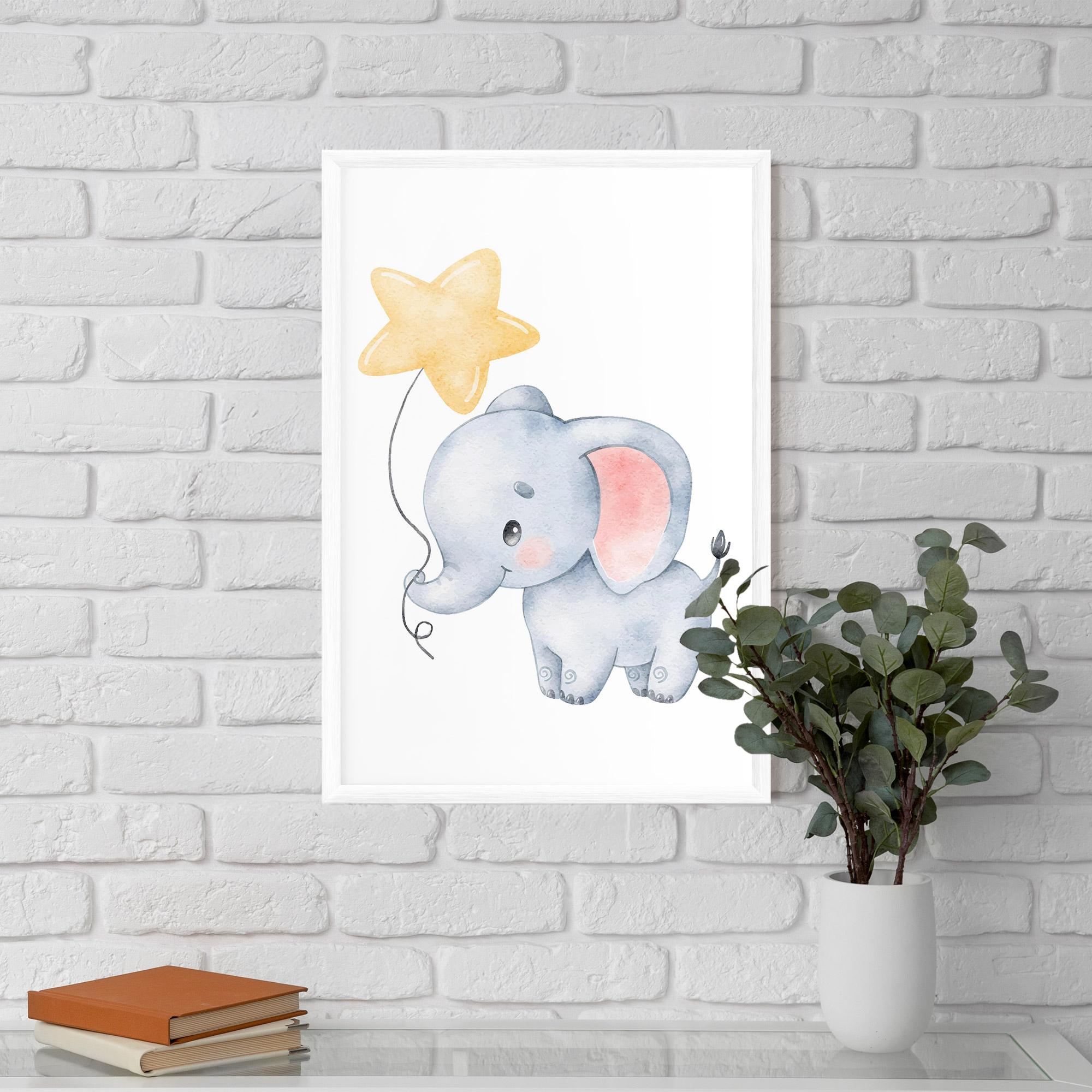 Keretezett Poszter Baby Elephant Kids mockup 5