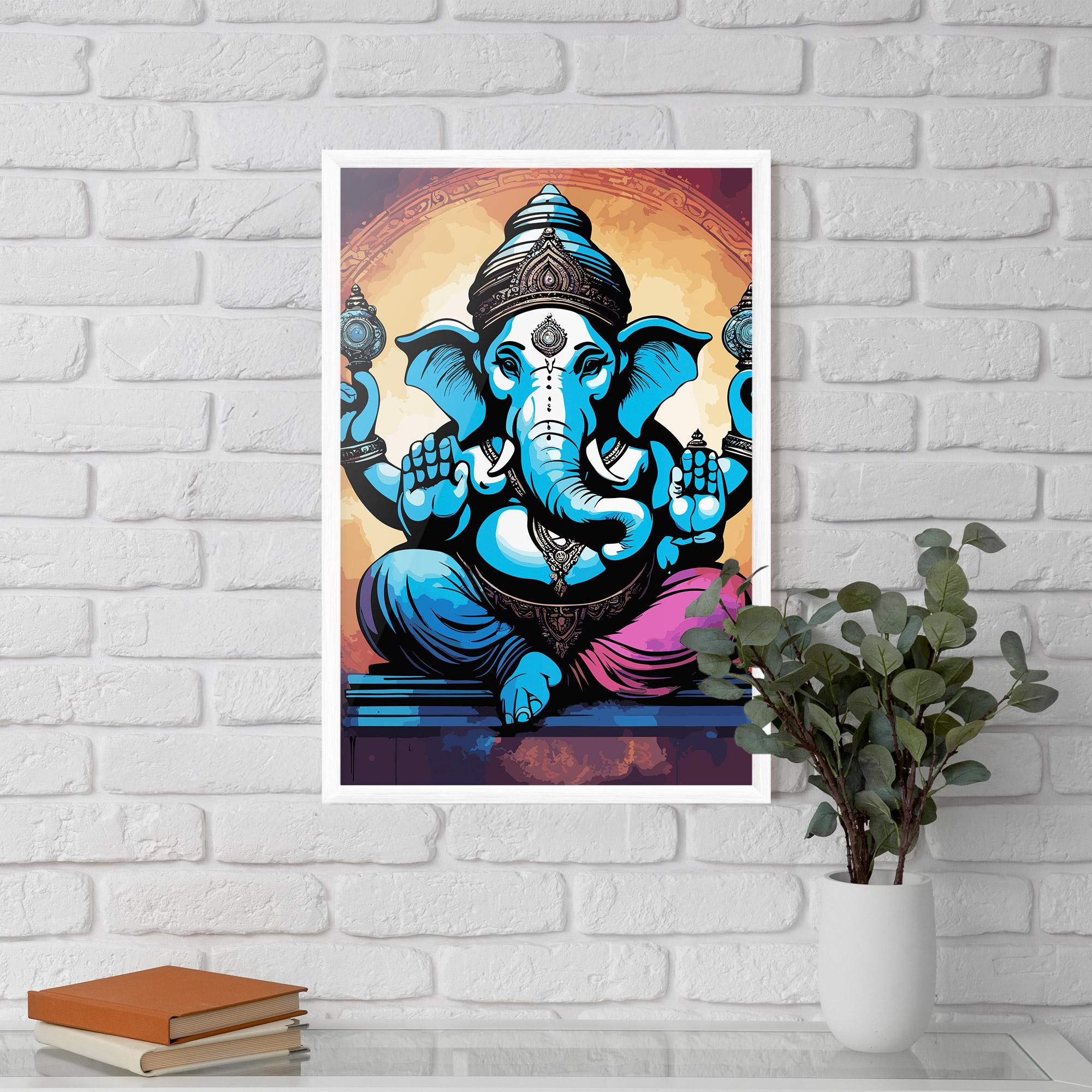 Keretezett Poszter Colorful Chaturthi mockup 5