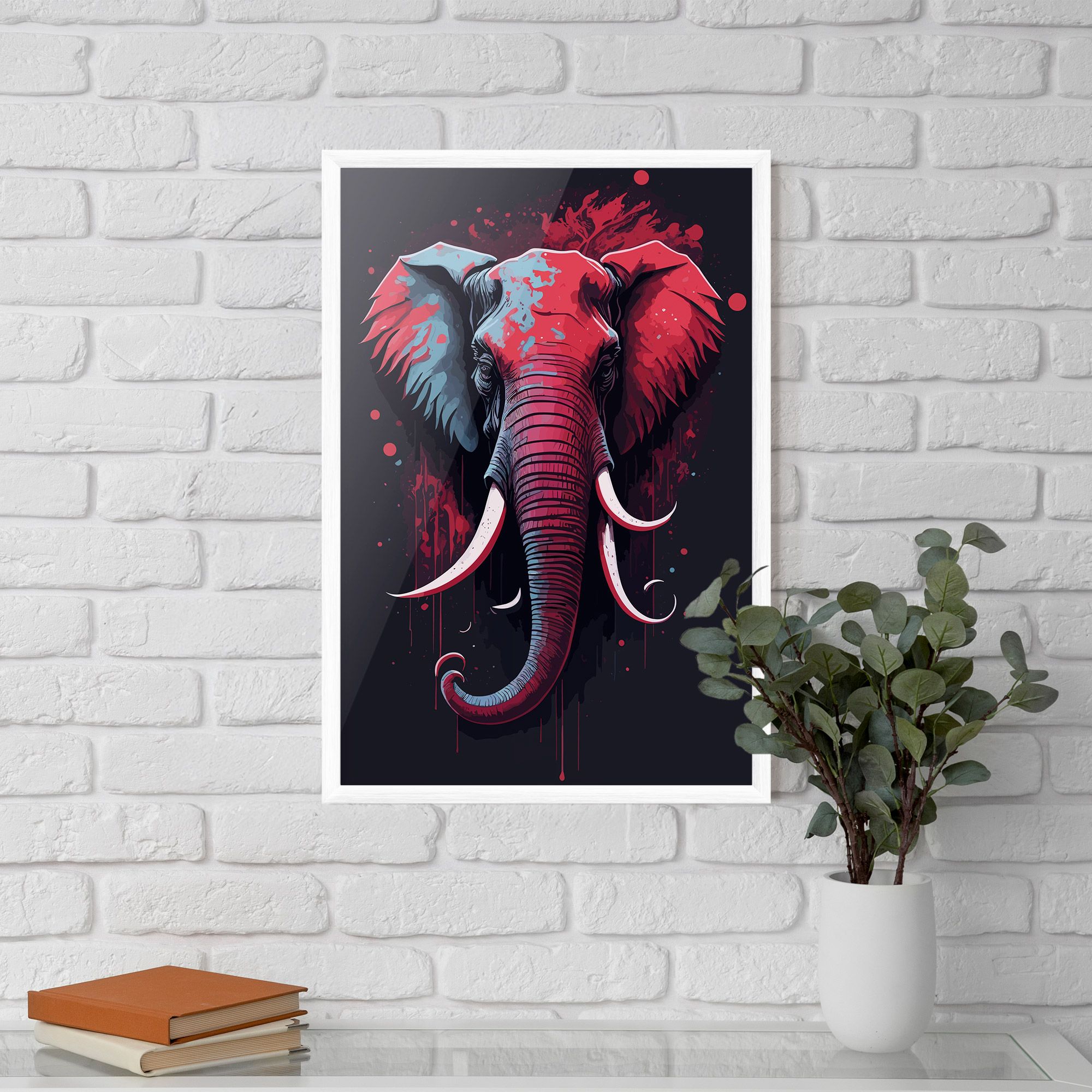 Red Blue Elephant mockup 5