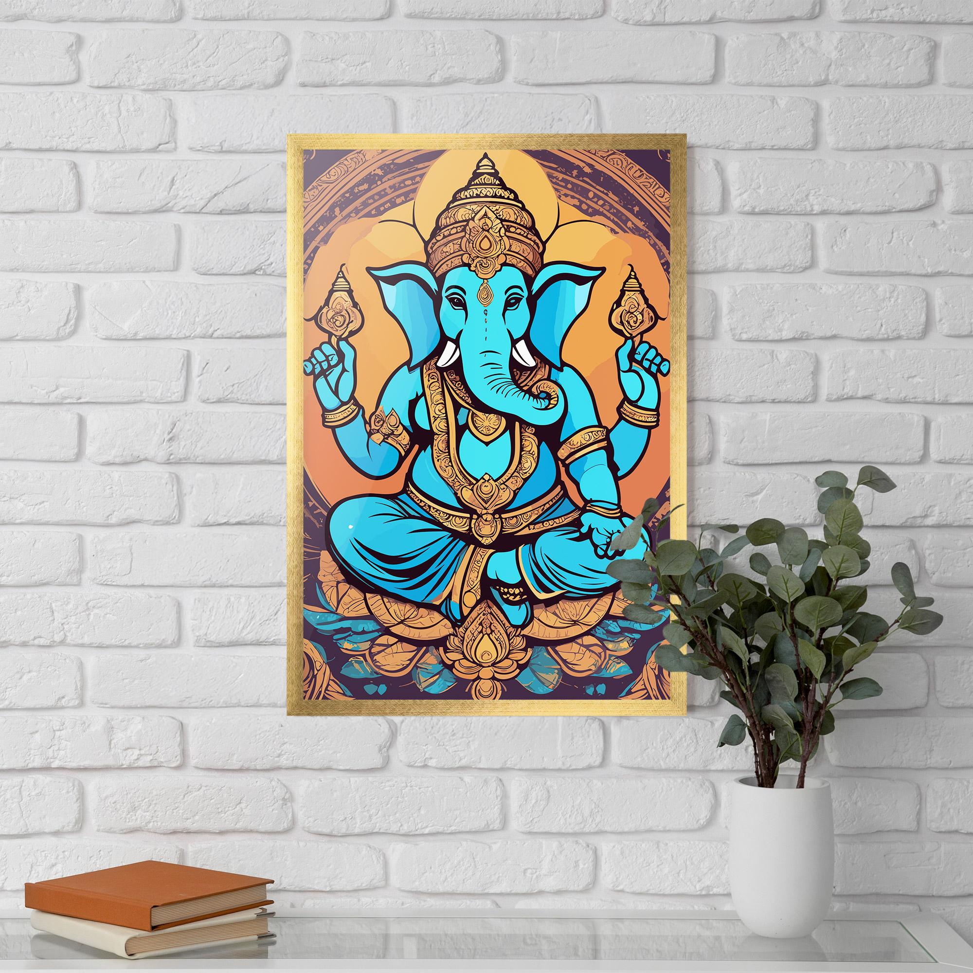 Keretezett Poszter Blue Elephant mockup 5