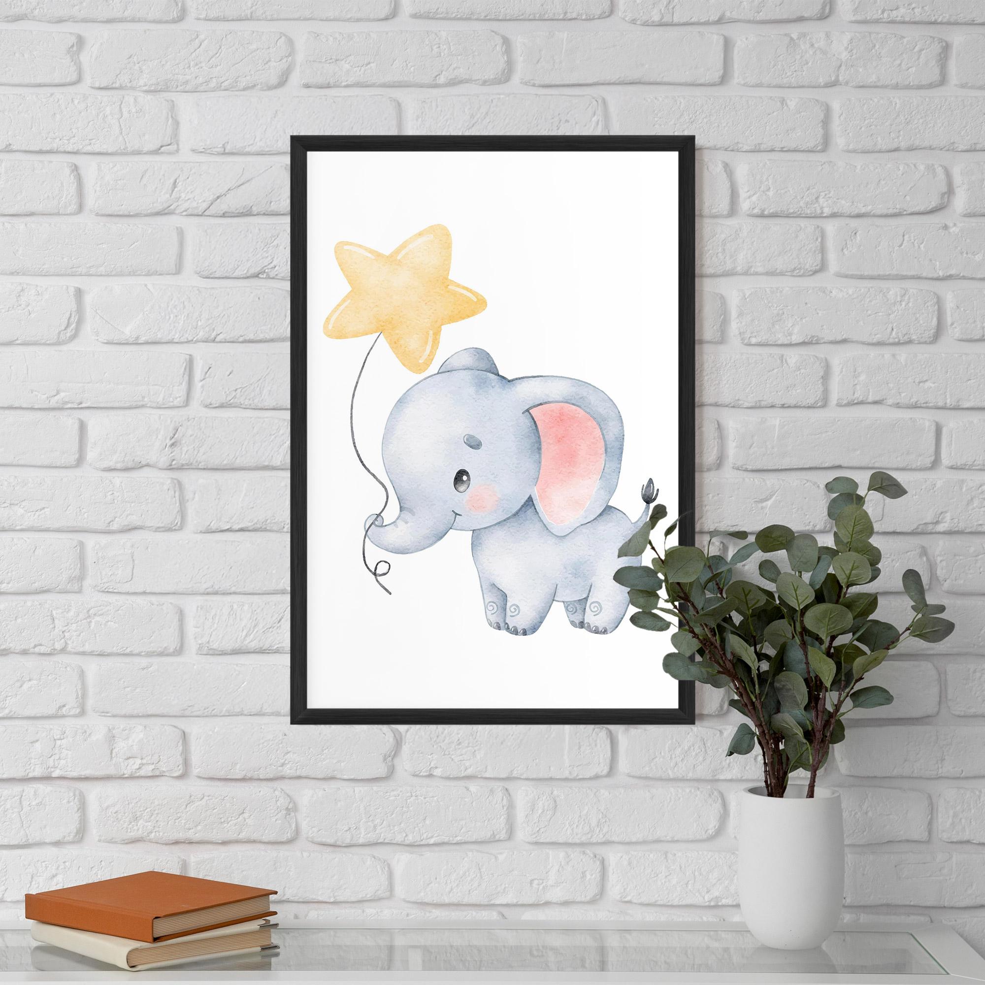 Keretezett Poszter Baby Elephant Kids mockup 5