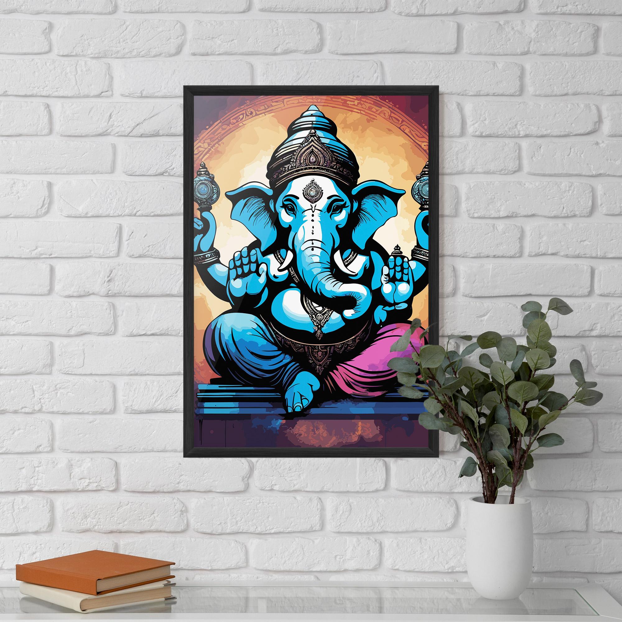 Keretezett Poszter Colorful Chaturthi mockup 5