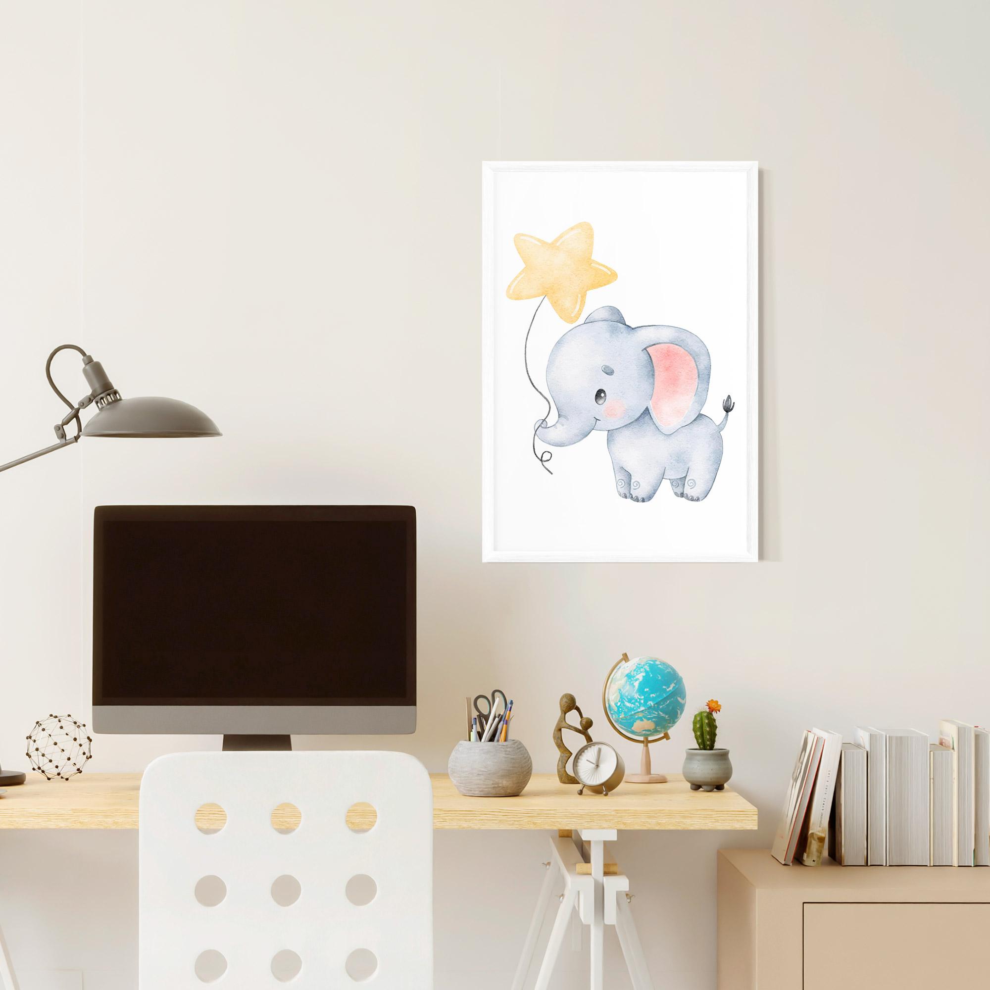 Keretezett Poszter Baby Elephant Kids mockup 6
