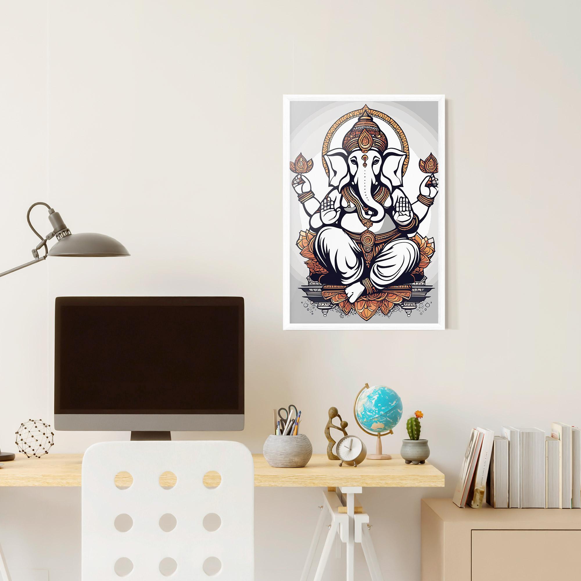 Keretezett Poszter Chaturthi Grey mockup 6