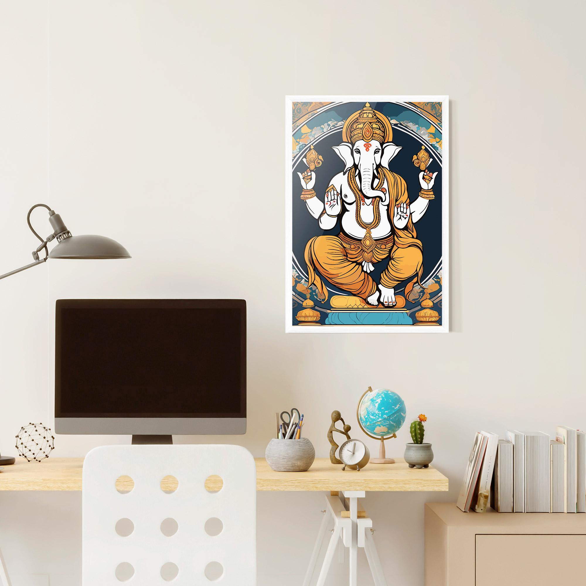 Keretezett Poszter Gold Ganpati mockup 6