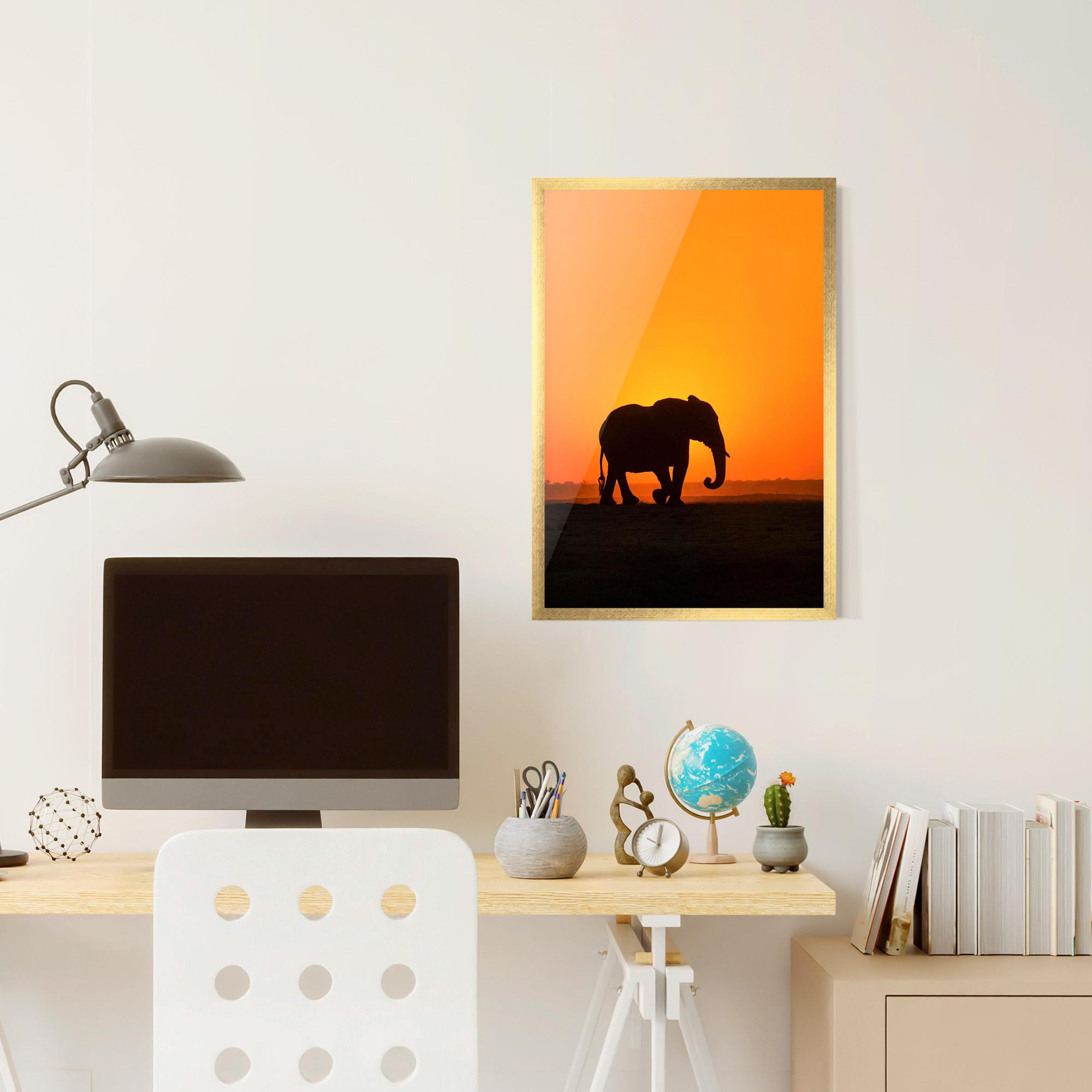 Keretezett Poszter Beautiful Elephant mockup 6