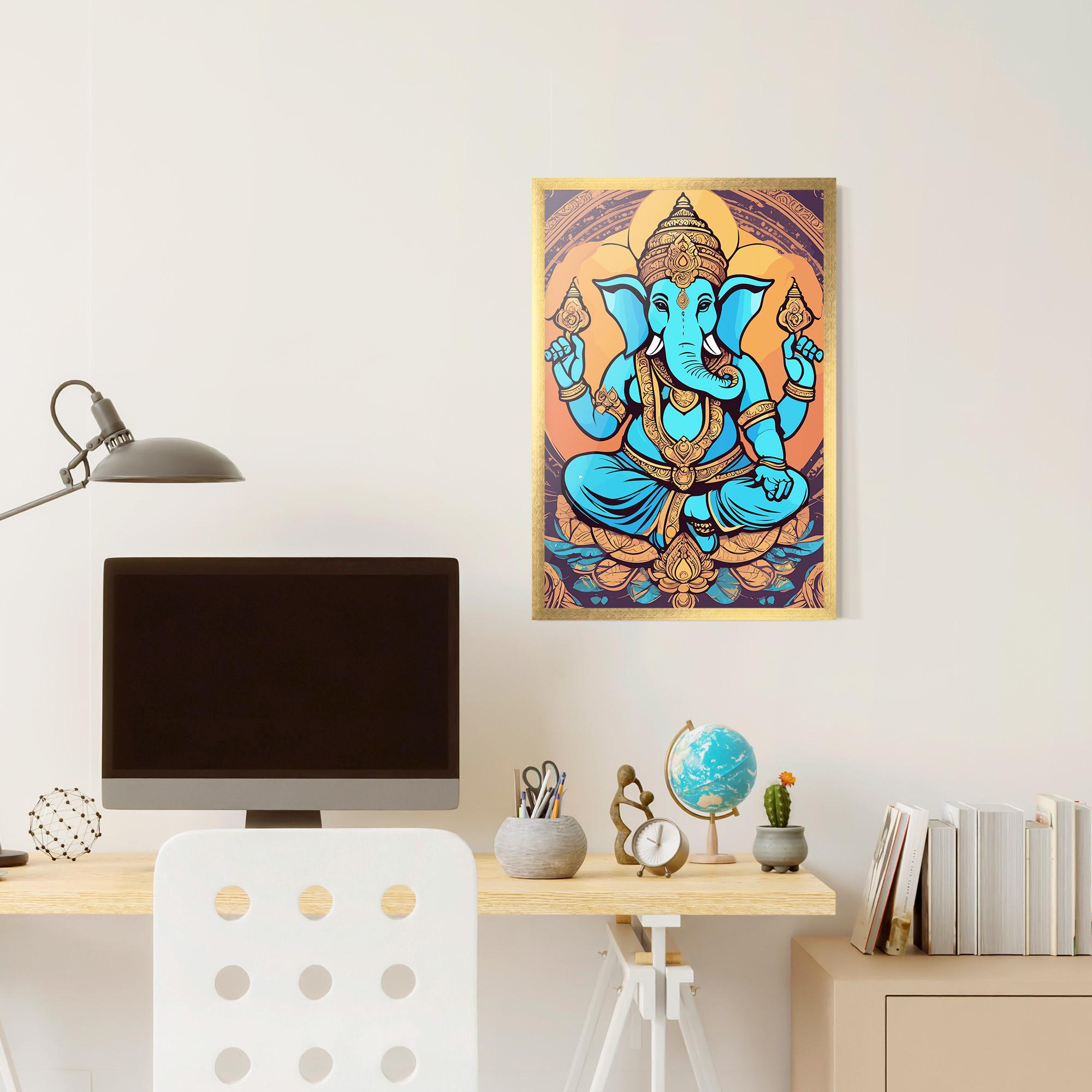 Keretezett Poszter Blue Elephant mockup 6
