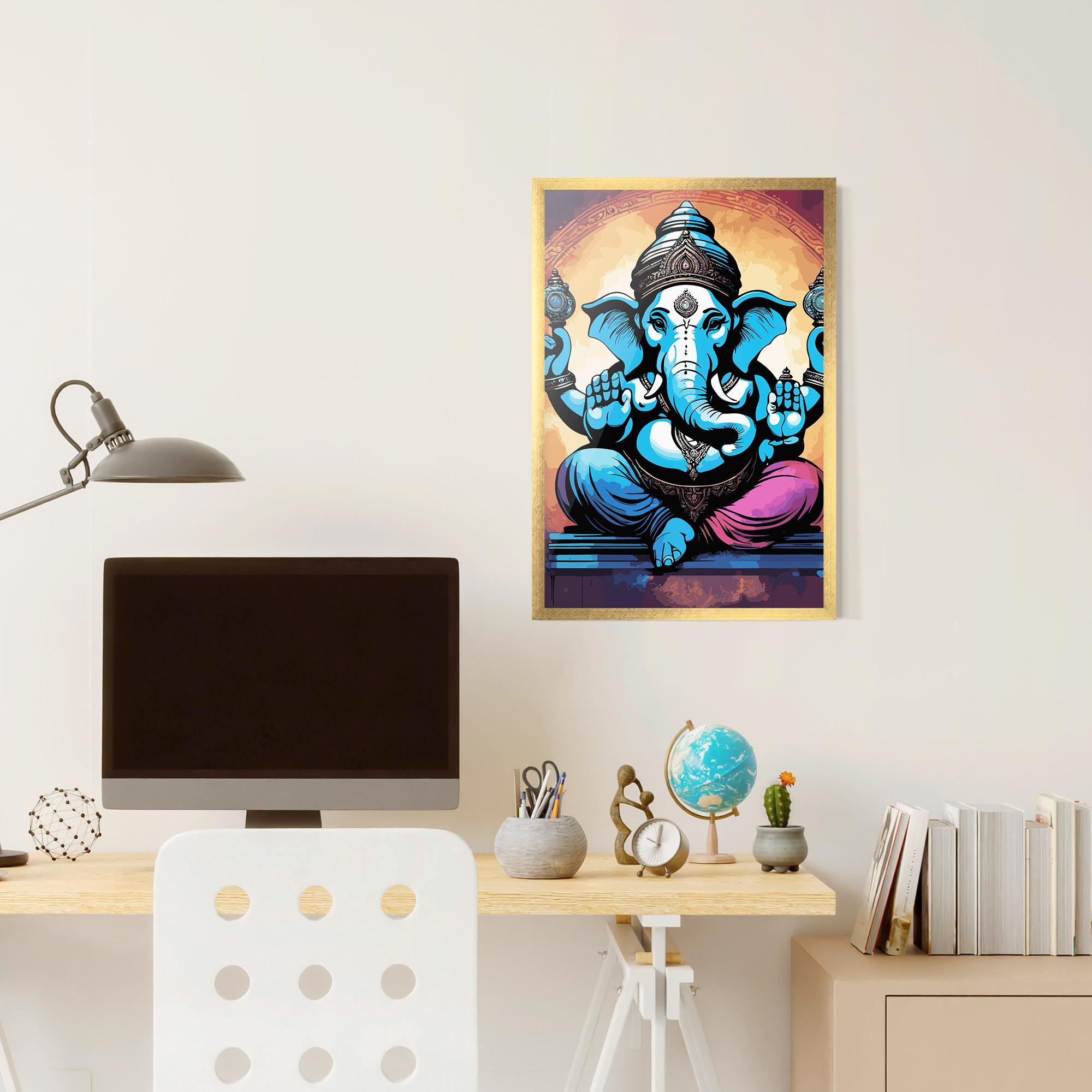 Keretezett Poszter Colorful Chaturthi mockup 6