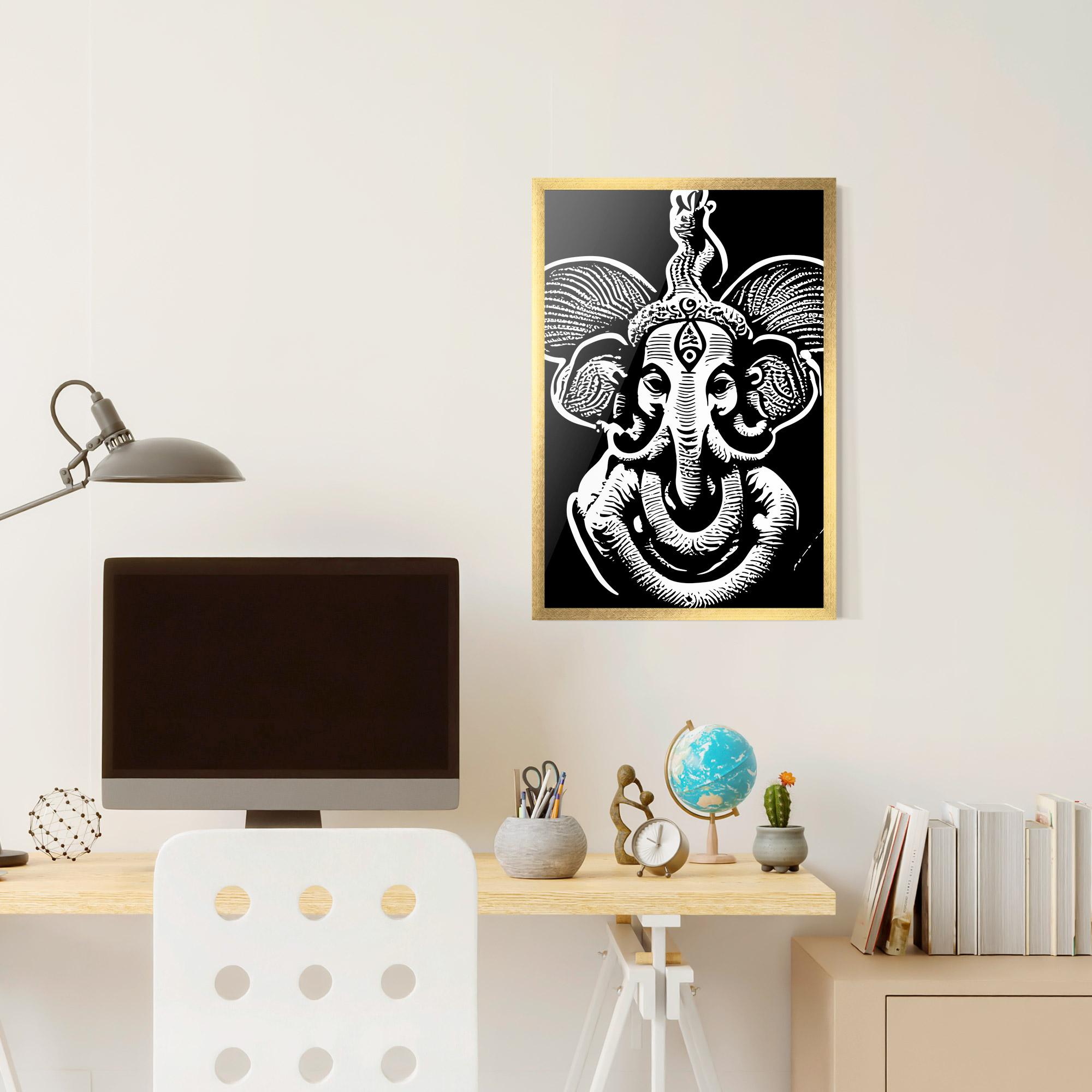 Keretezett Poszter White Head Elephant mockup 6