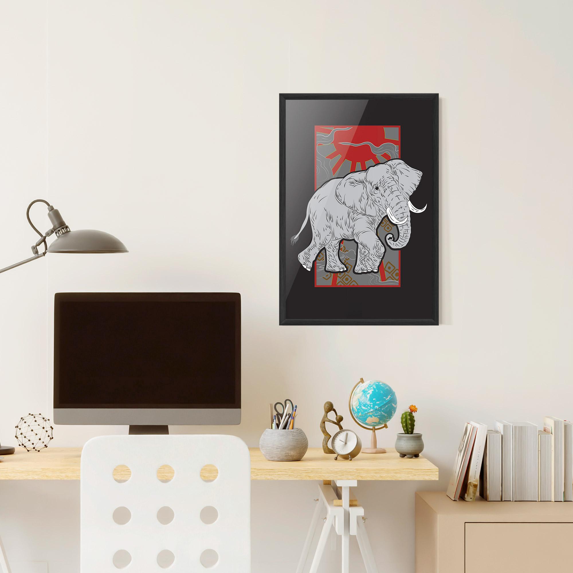 Keretezett Poszter Asian Elephant mockup 6