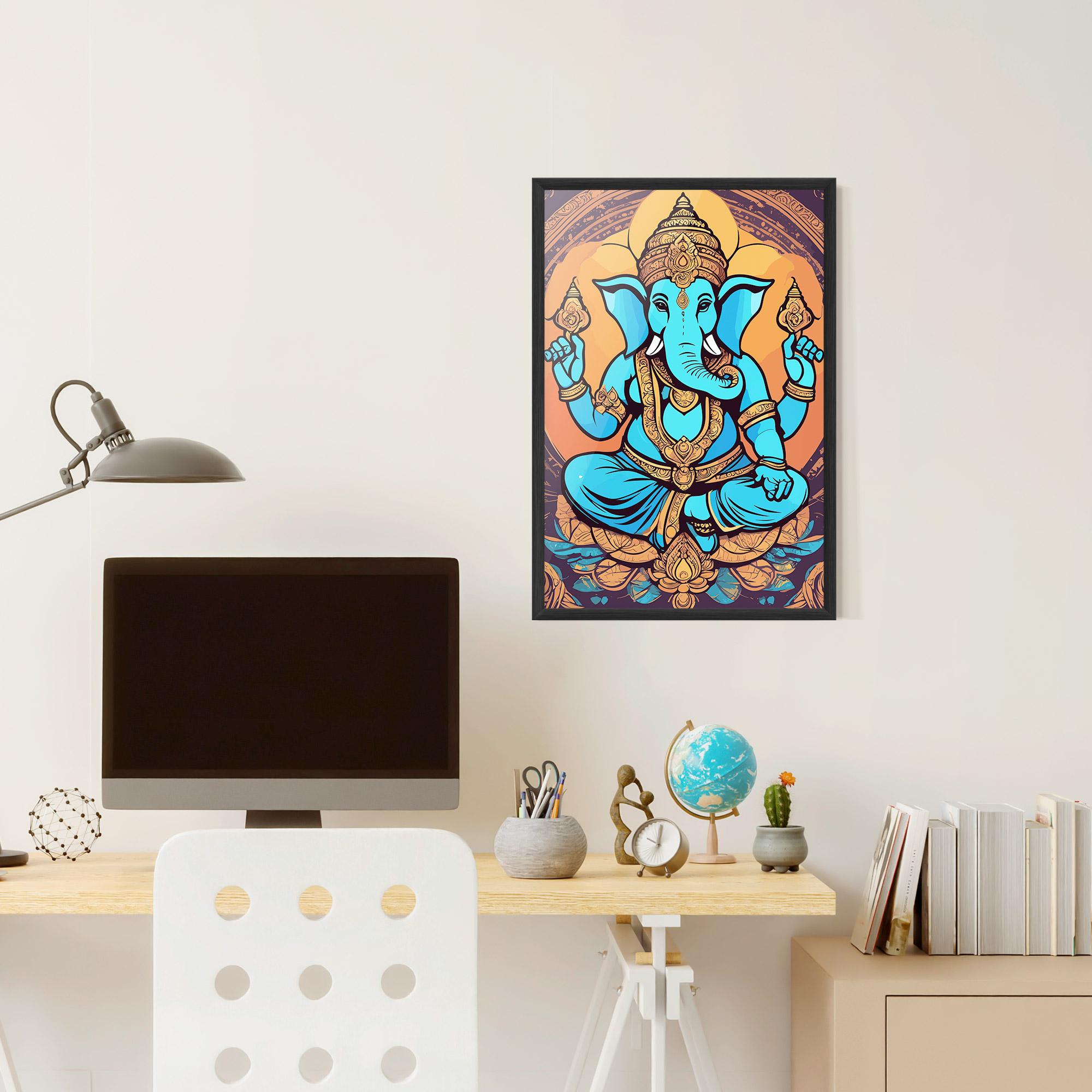 Keretezett Poszter Blue Elephant mockup 6