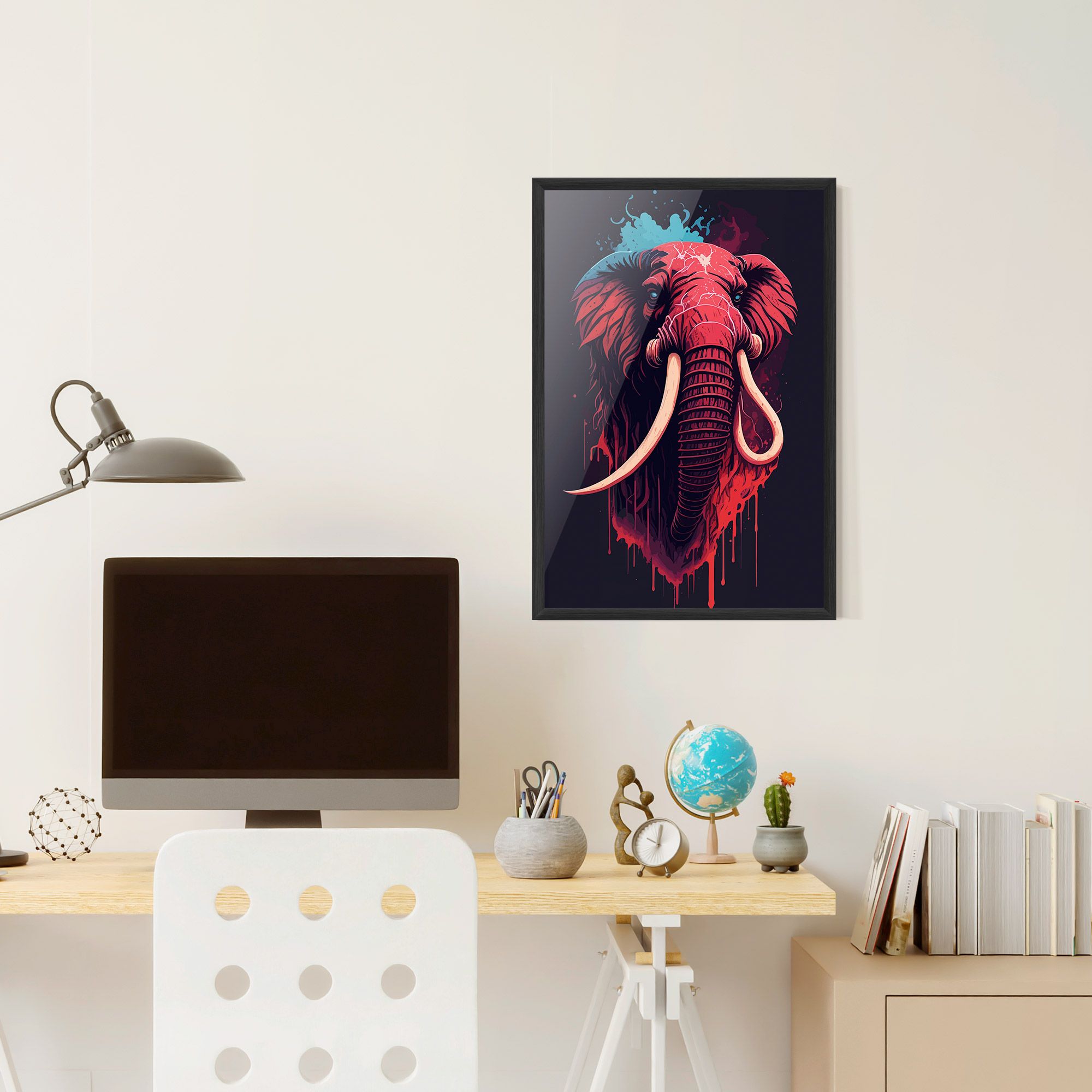 Blue Red Elephant mockup 6