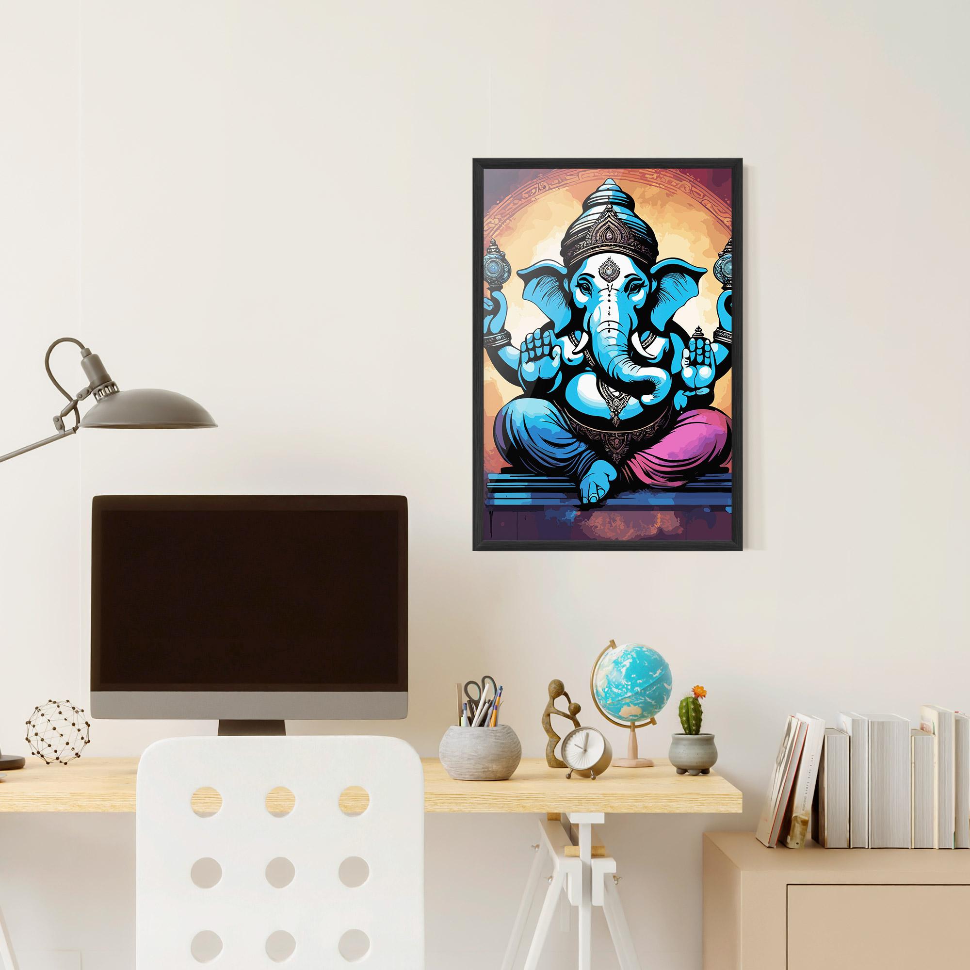 Keretezett Poszter Colorful Chaturthi mockup 6