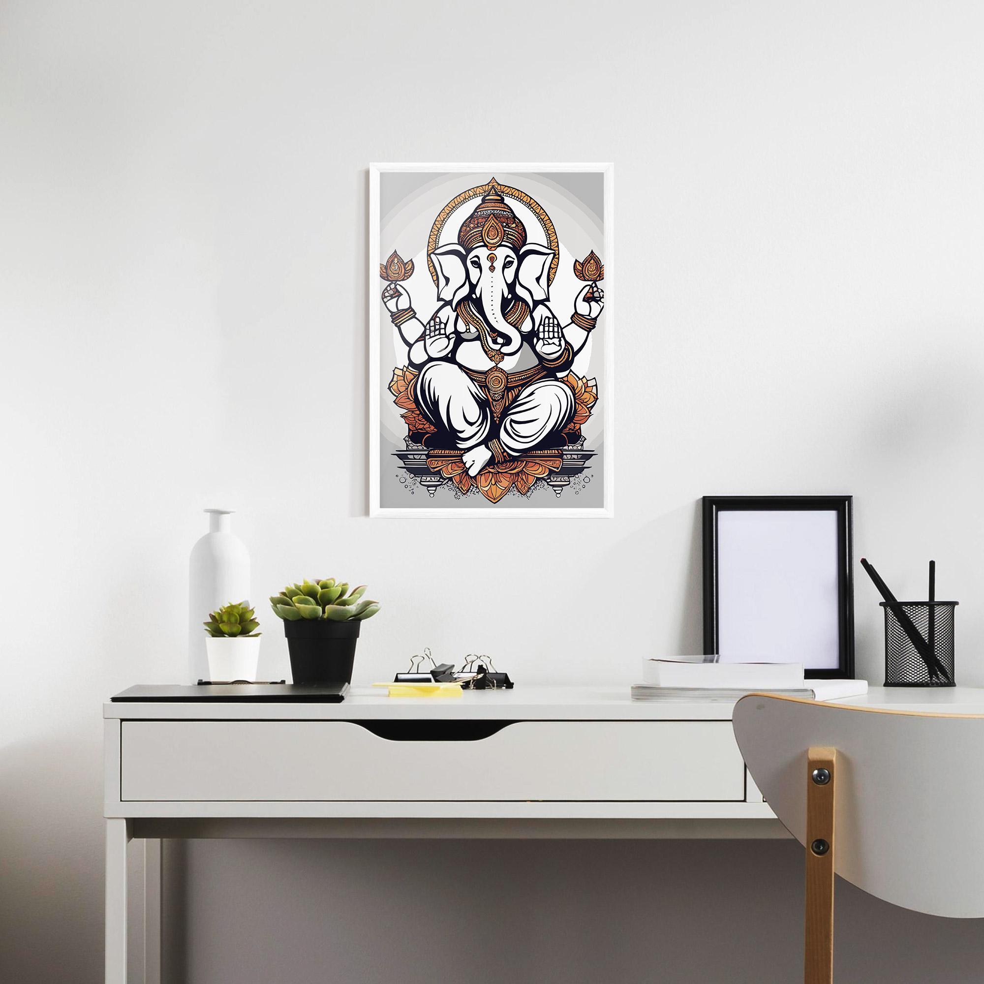 Keretezett Poszter Chaturthi Grey mockup 7