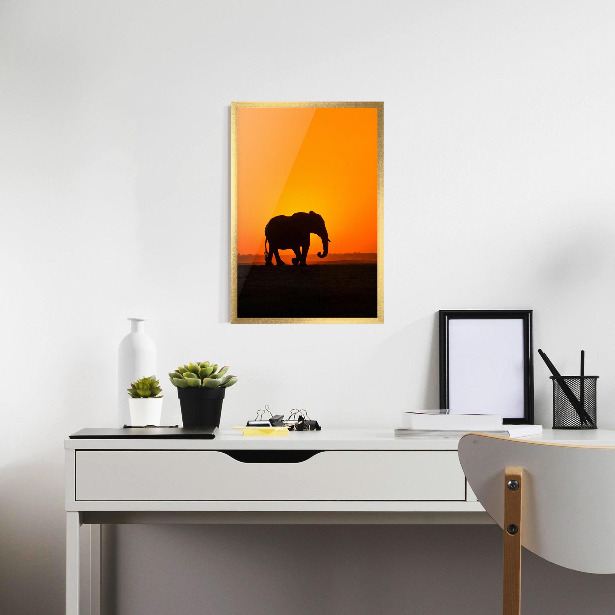 Keretezett Poszter Beautiful Elephant mockup 7