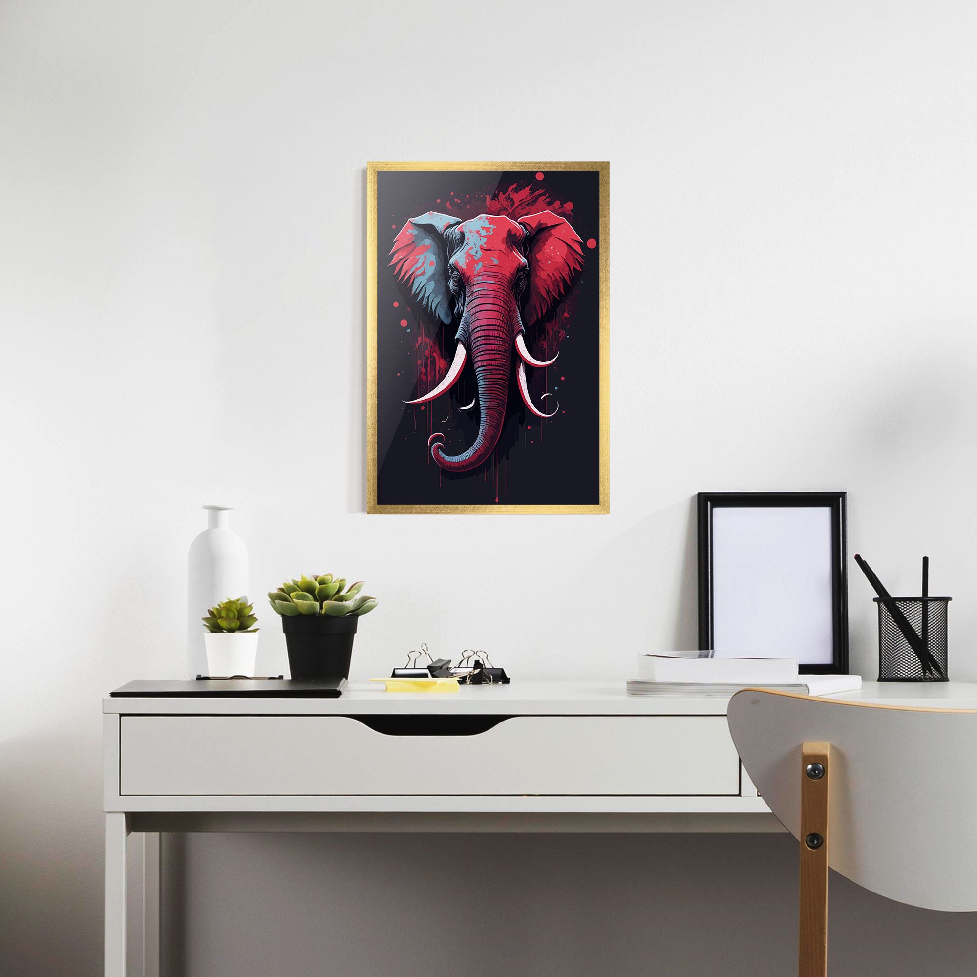 Red Blue Elephant mockup 7