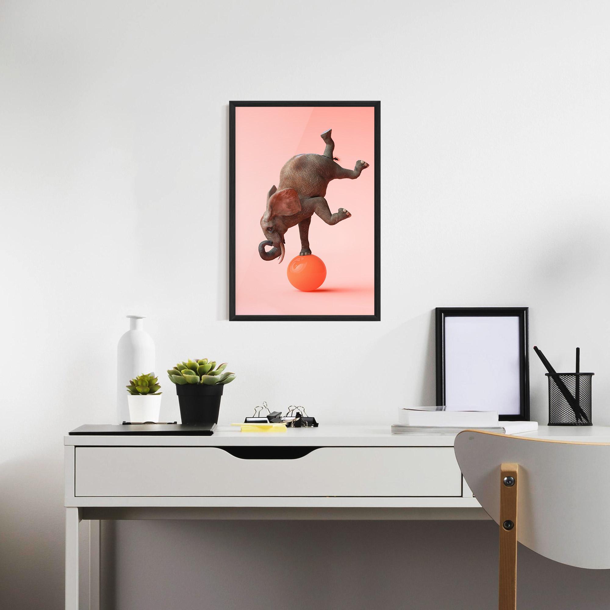 Keretezett Poszter Ball Elephant mockup 7
