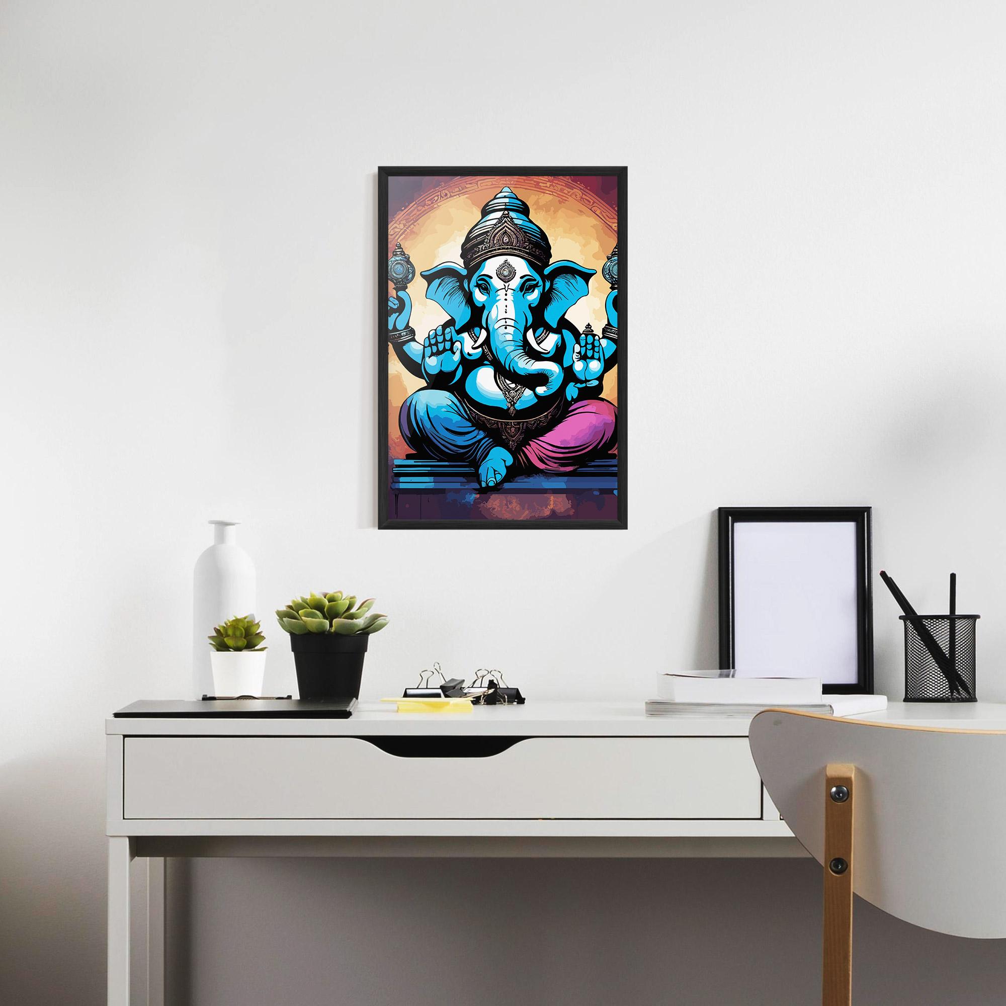 Keretezett Poszter Colorful Chaturthi mockup 7