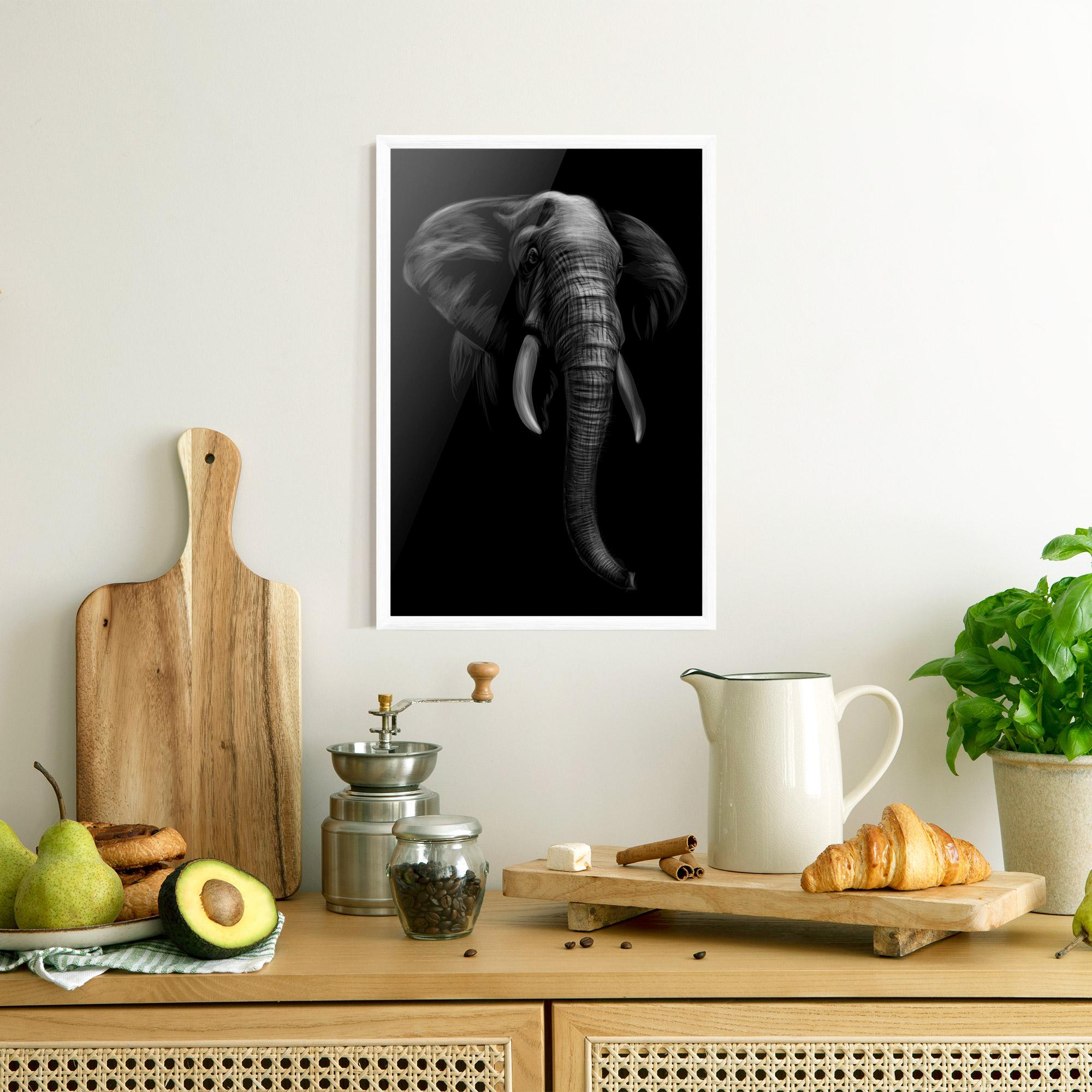 Keretezett Poszter Elephant Head mockup 8